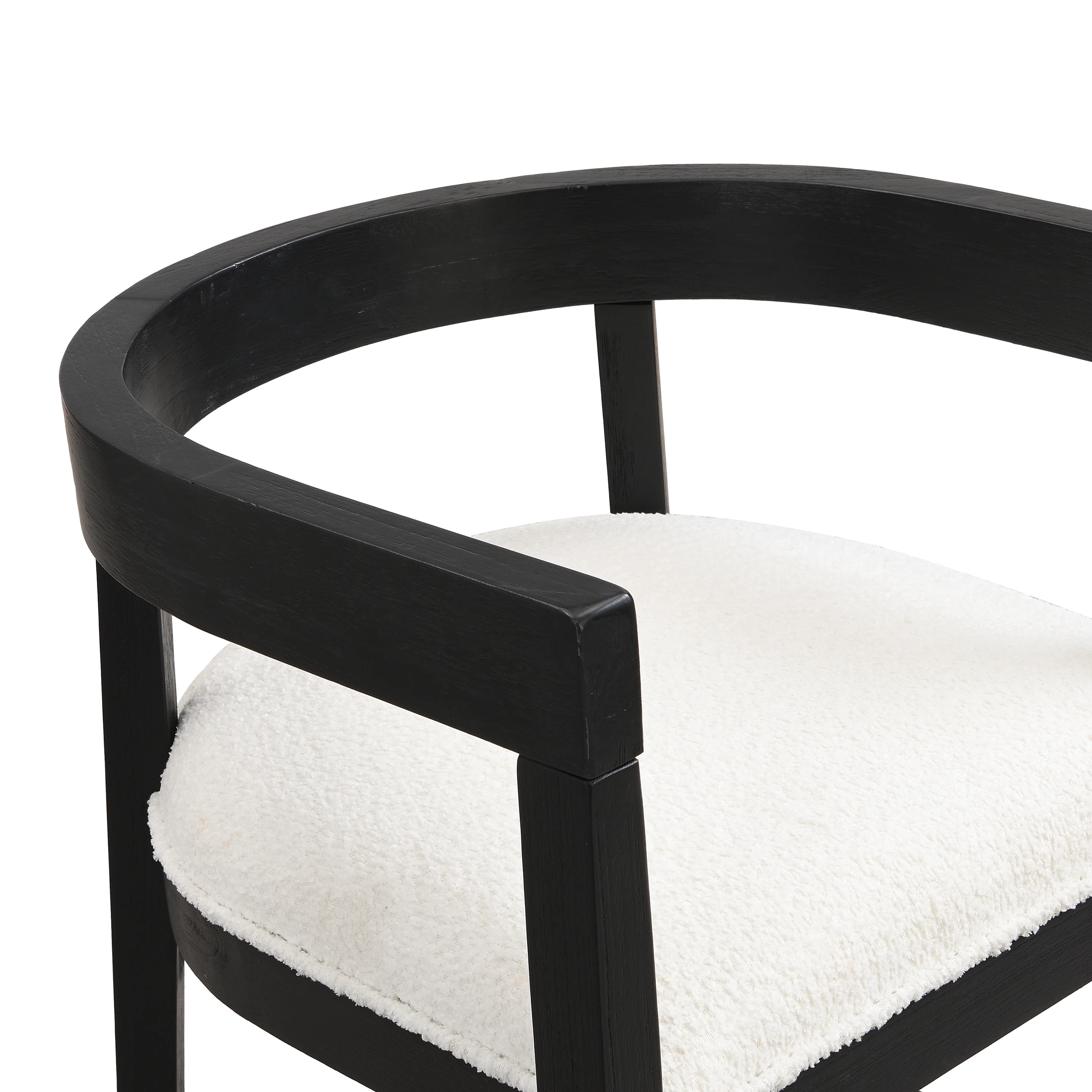 Modern Rubberwood Counter Stool Set with Upholstered Seats - Image 5