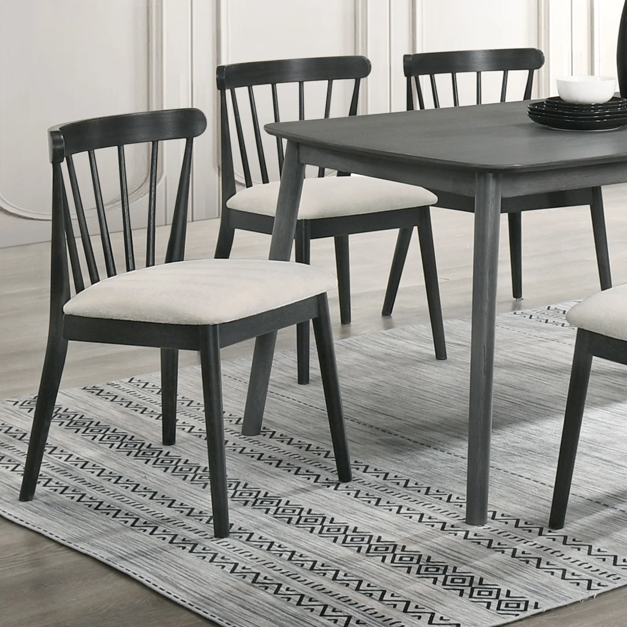 Modern Spindle Back Dining Chairs, Set of 2 - Image 10