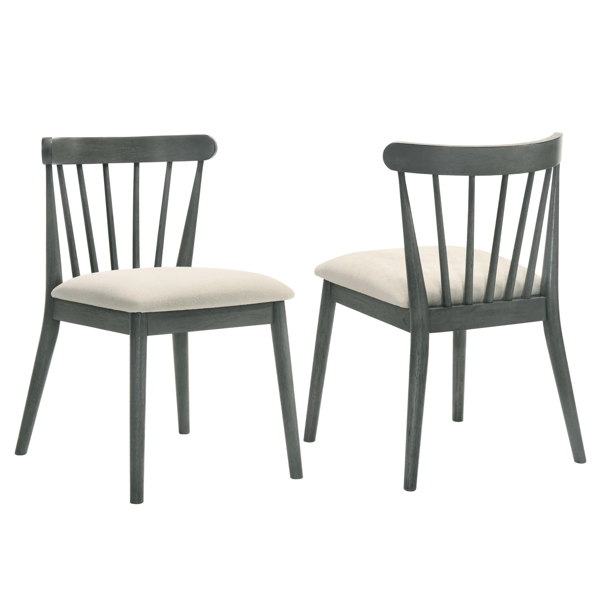 Modern Spindle Back Dining Chairs, Set of 2 - Image 12