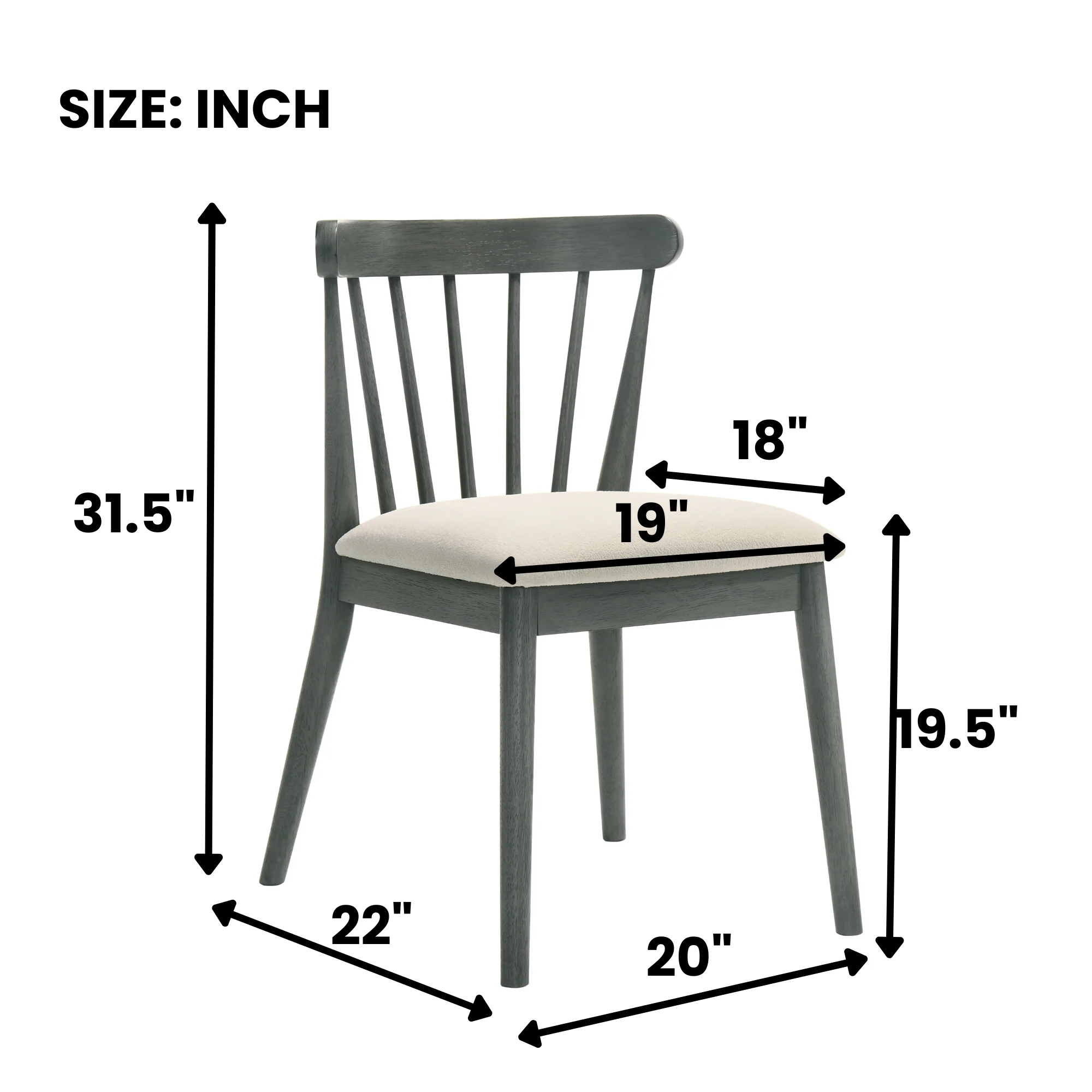 Modern Spindle Back Dining Chairs, Set of 2 - Image 20