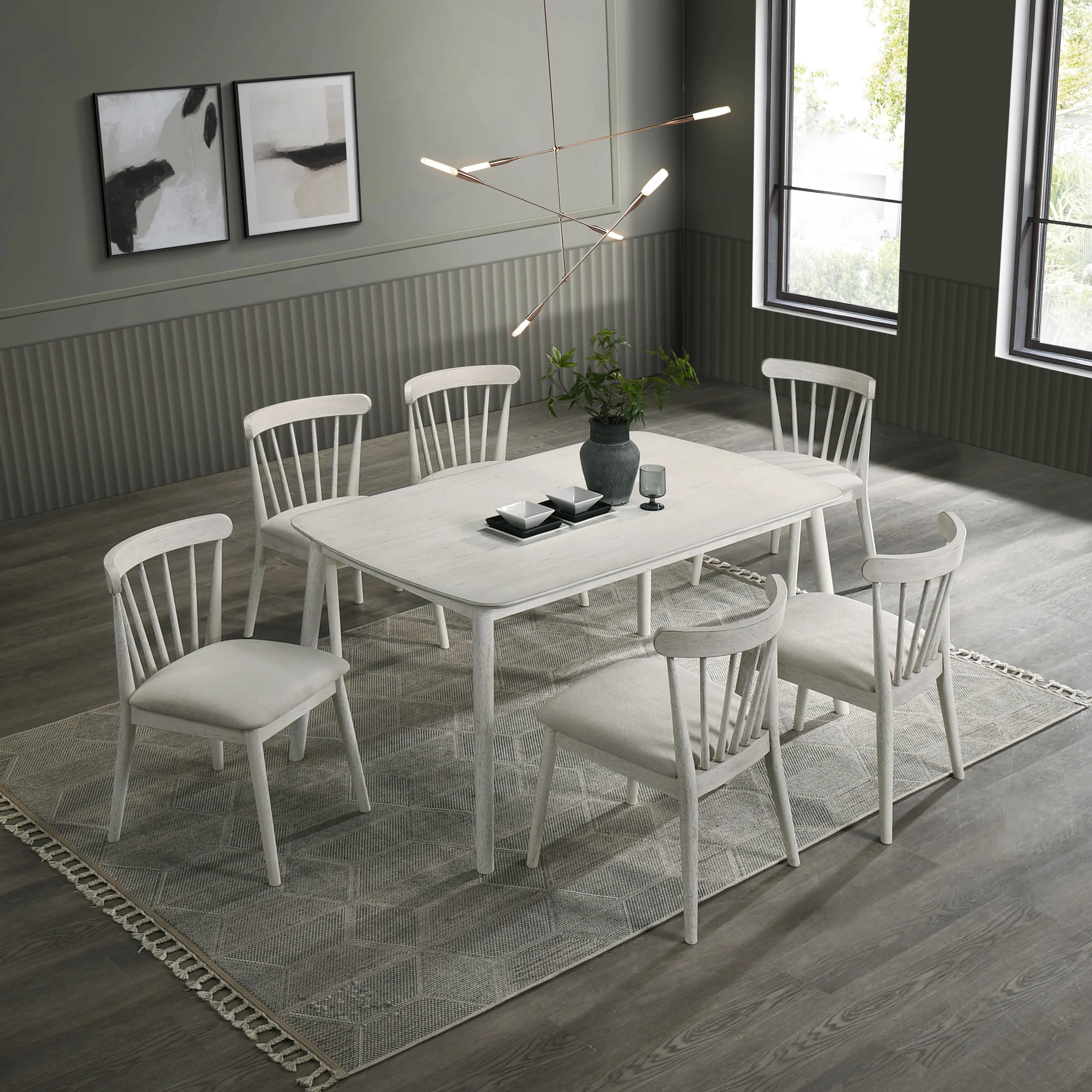 Modern Spindle Back Dining Chairs, Set of 2 - Image 28