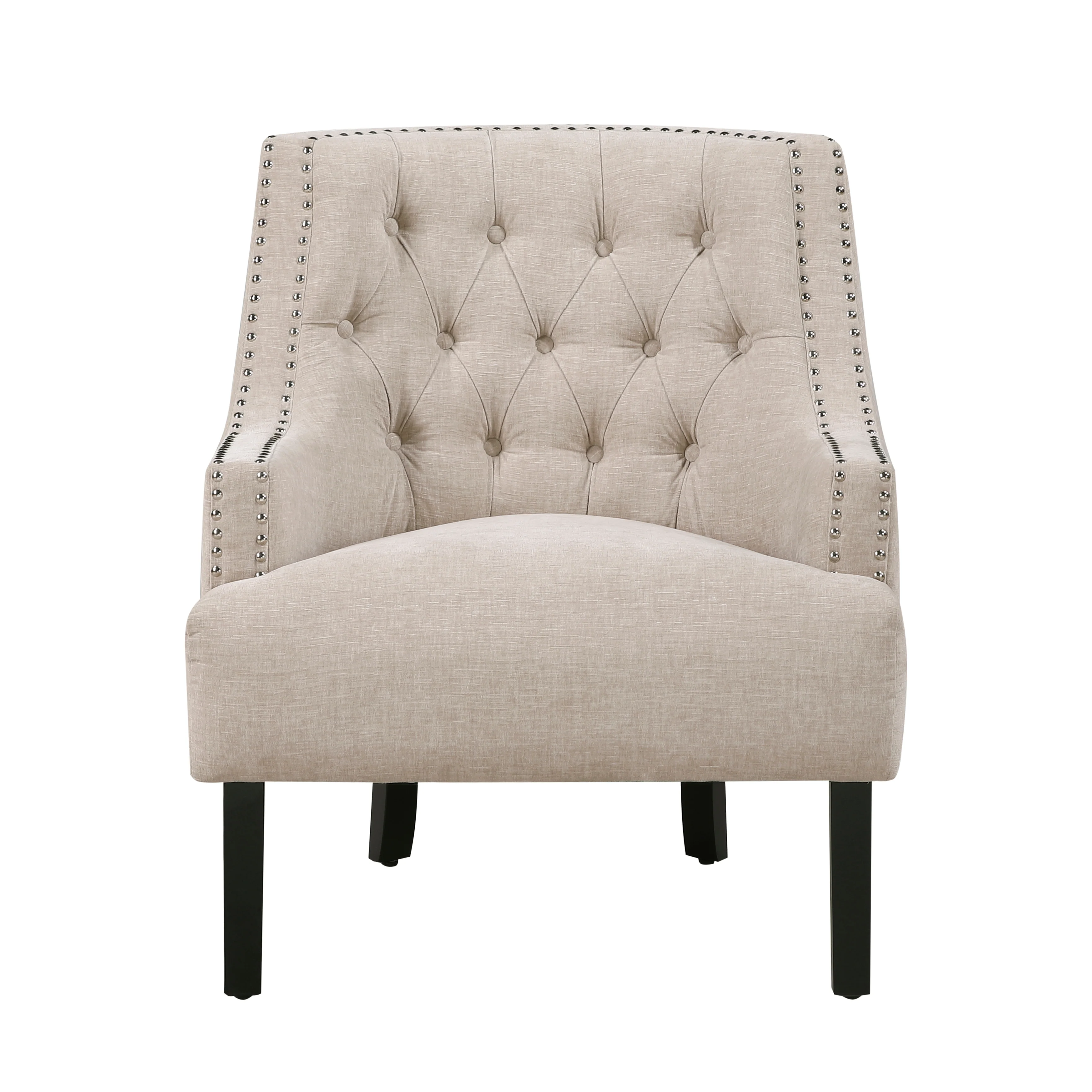 Button Tufted Sloped Arm Accent Chair - Image 14