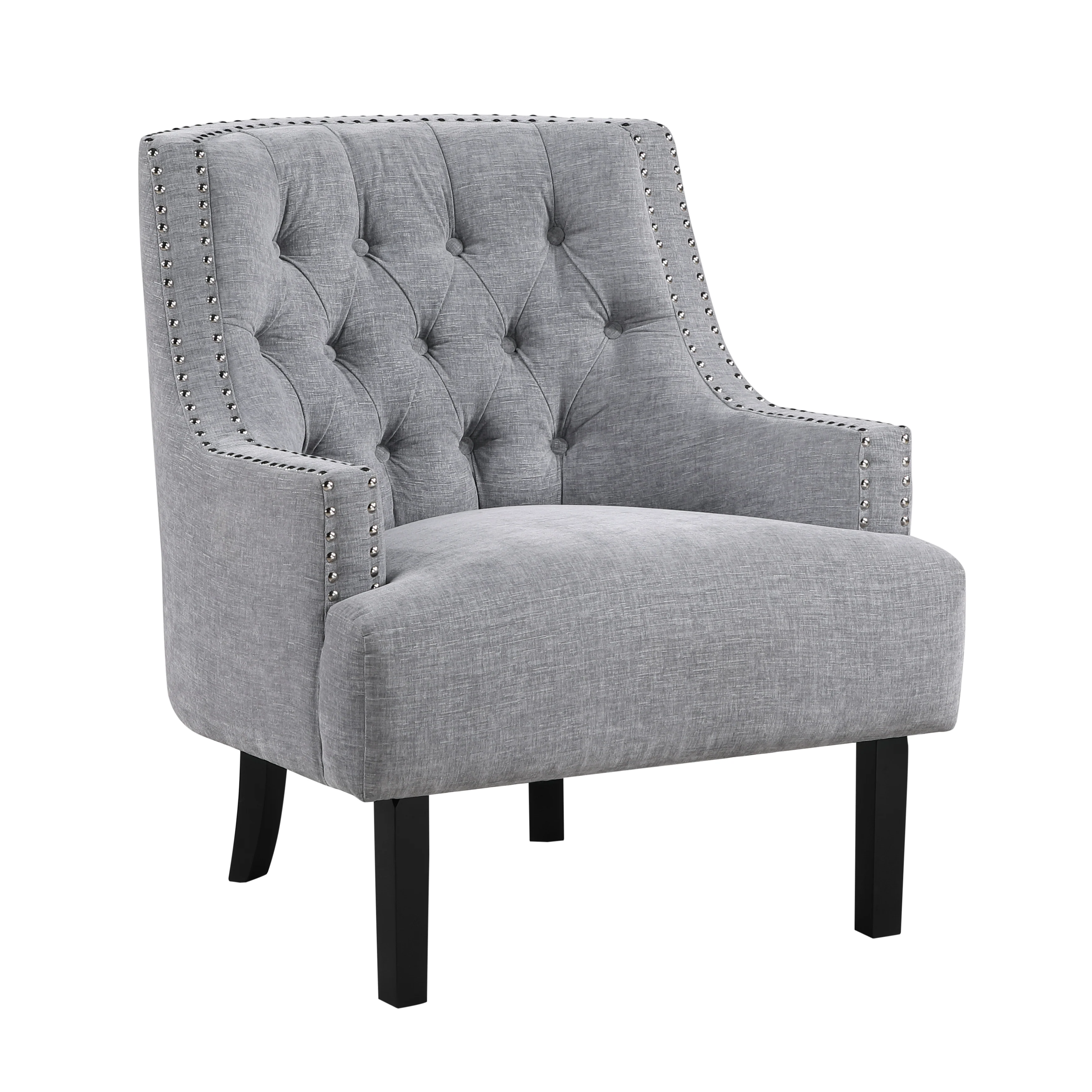 Button Tufted Sloped Arm Accent Chair - Image 18