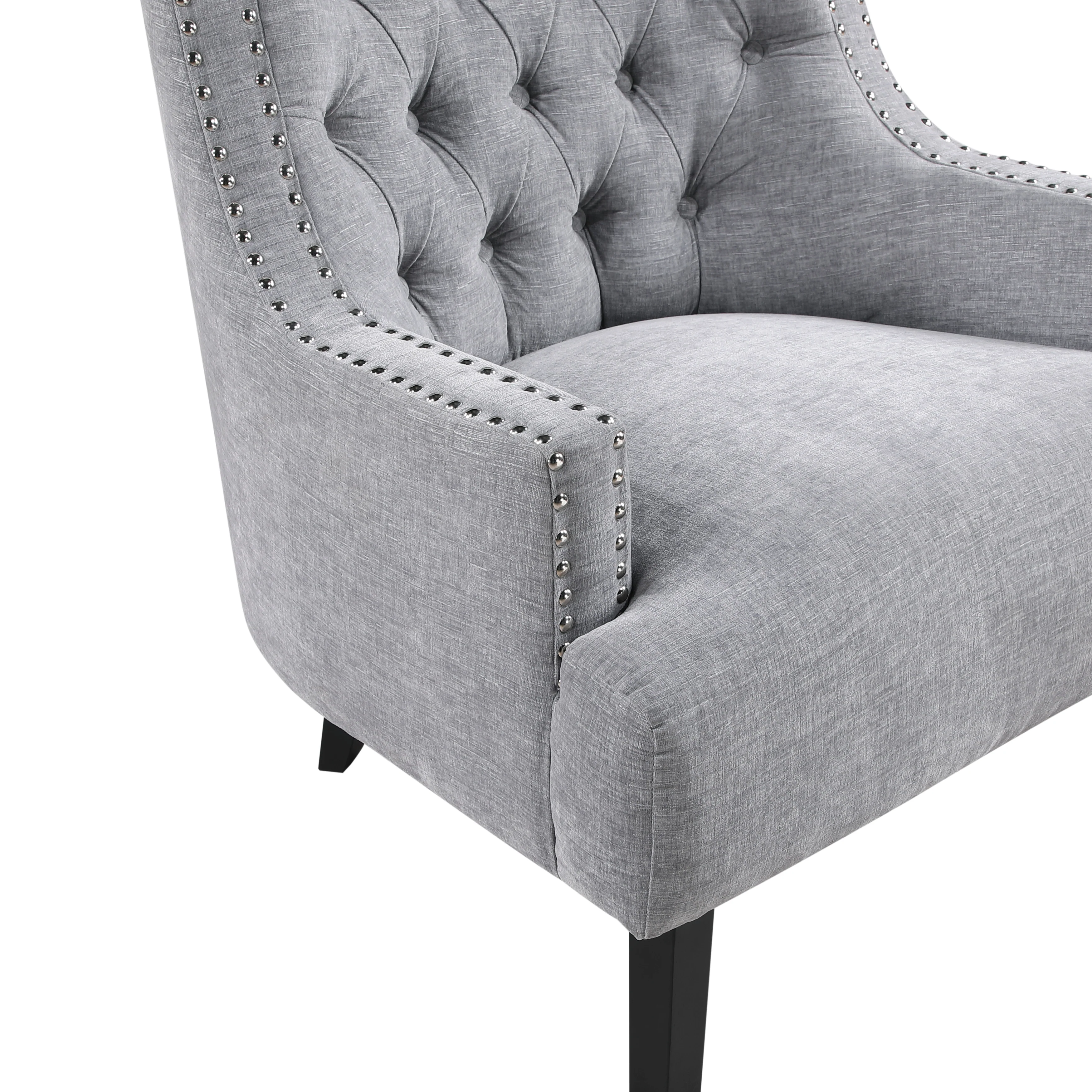 Button Tufted Sloped Arm Accent Chair - Image 19