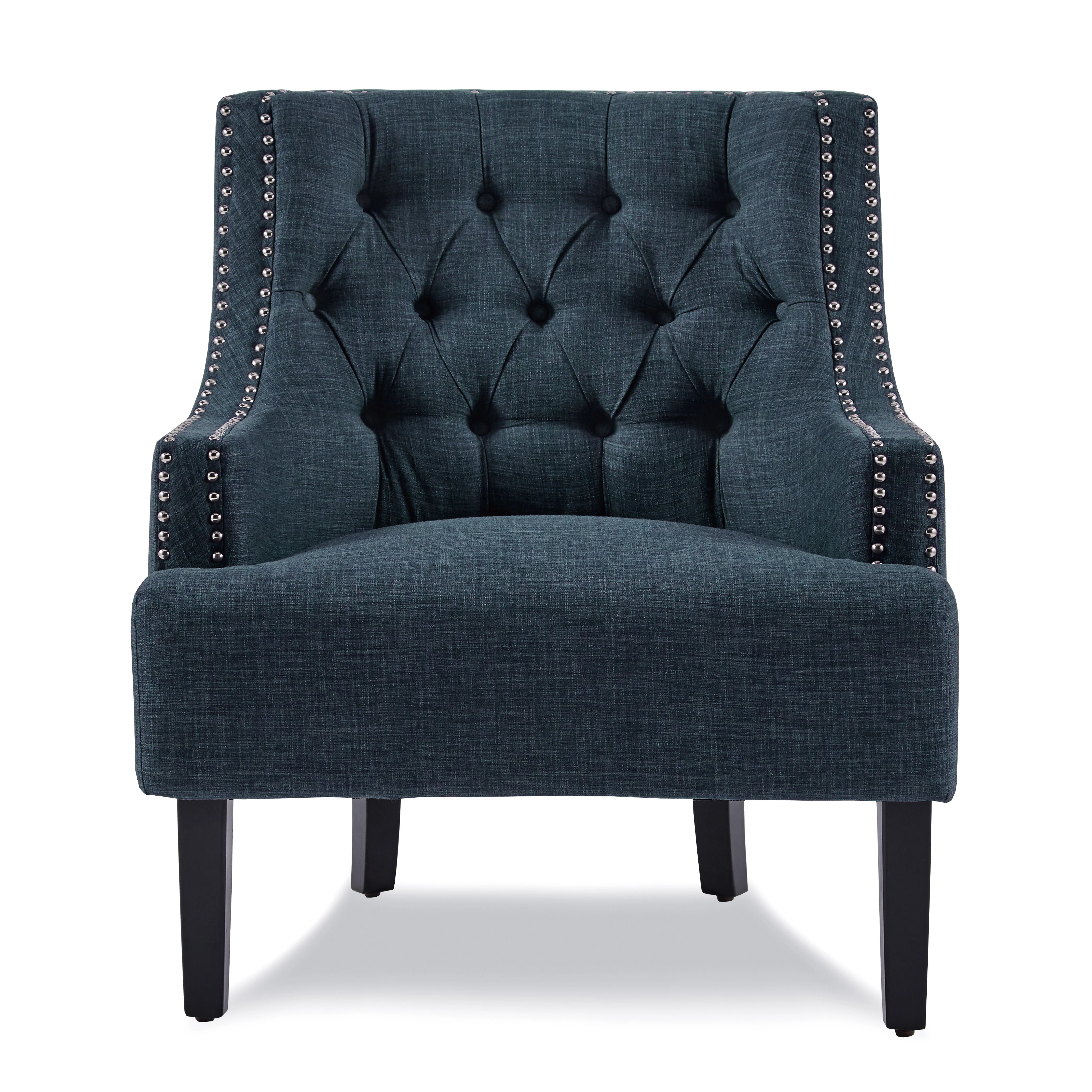 Button Tufted Sloped Arm Accent Chair - Image 7