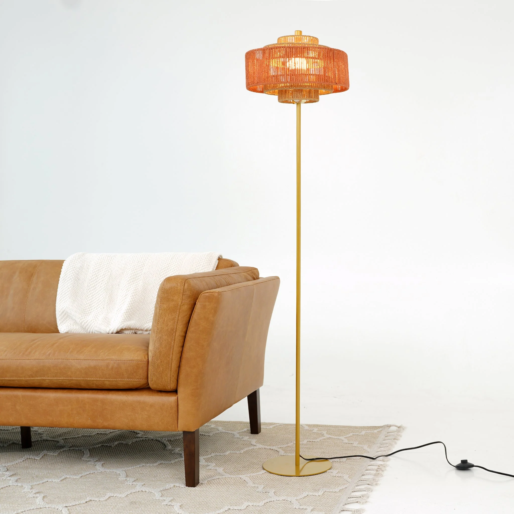 Modern Gold Tripod Floor Lamp - Image 5