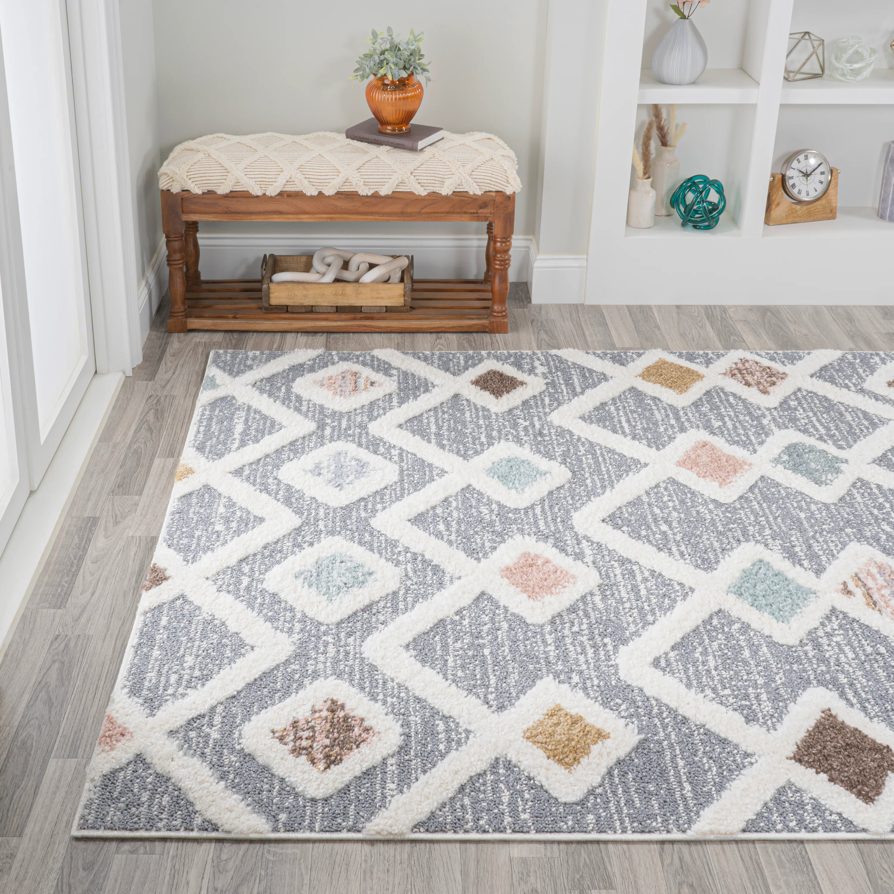 Monique Trellis High-Low Area Rug - Image 10