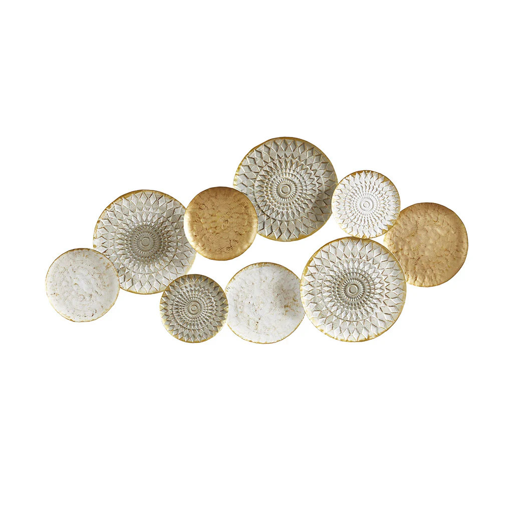 Multi-colored Geometric Metal Discs Wall Decor - Image 7
