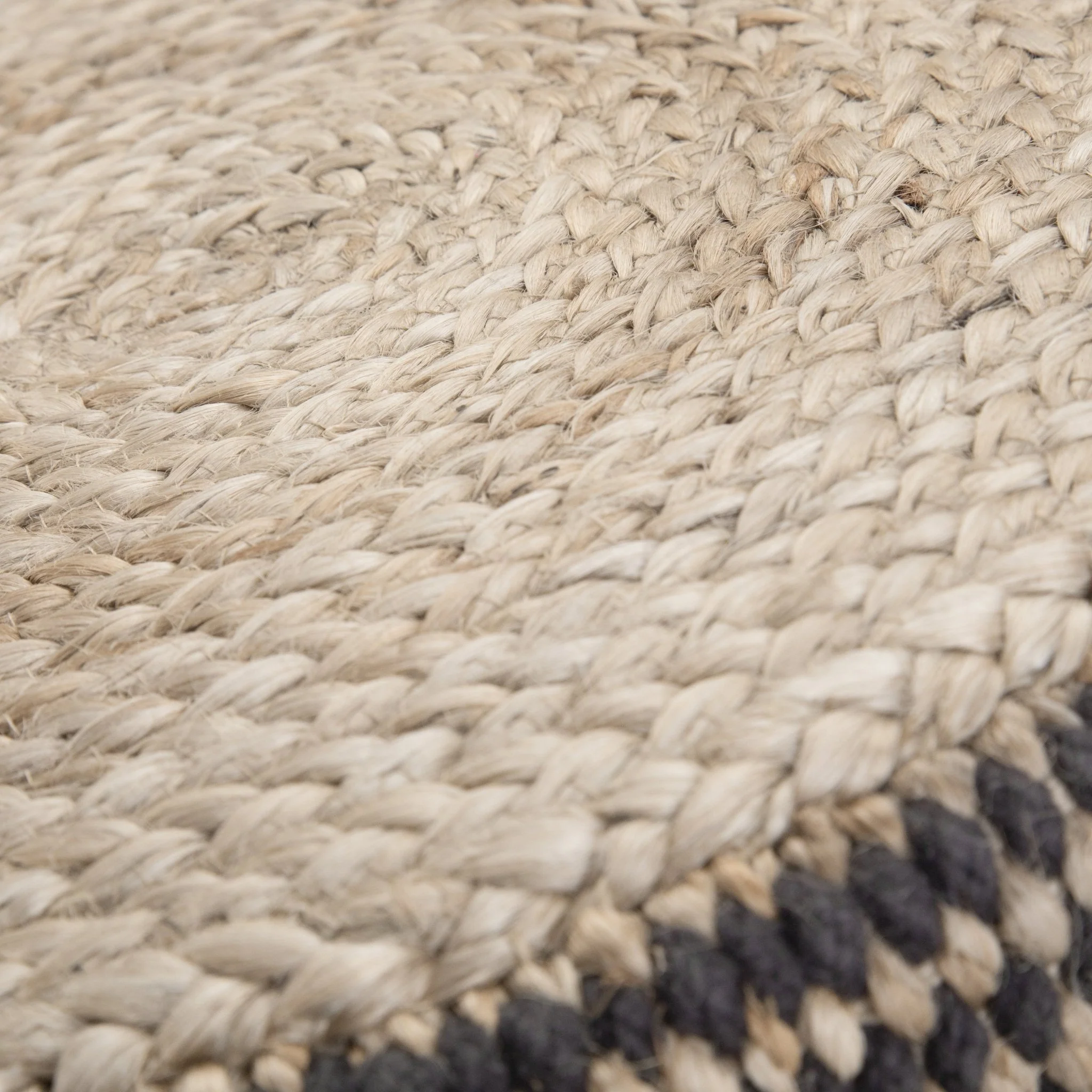 Multi-functional Handcrafted Round Pouf with Hand Braided Jute - Image 4