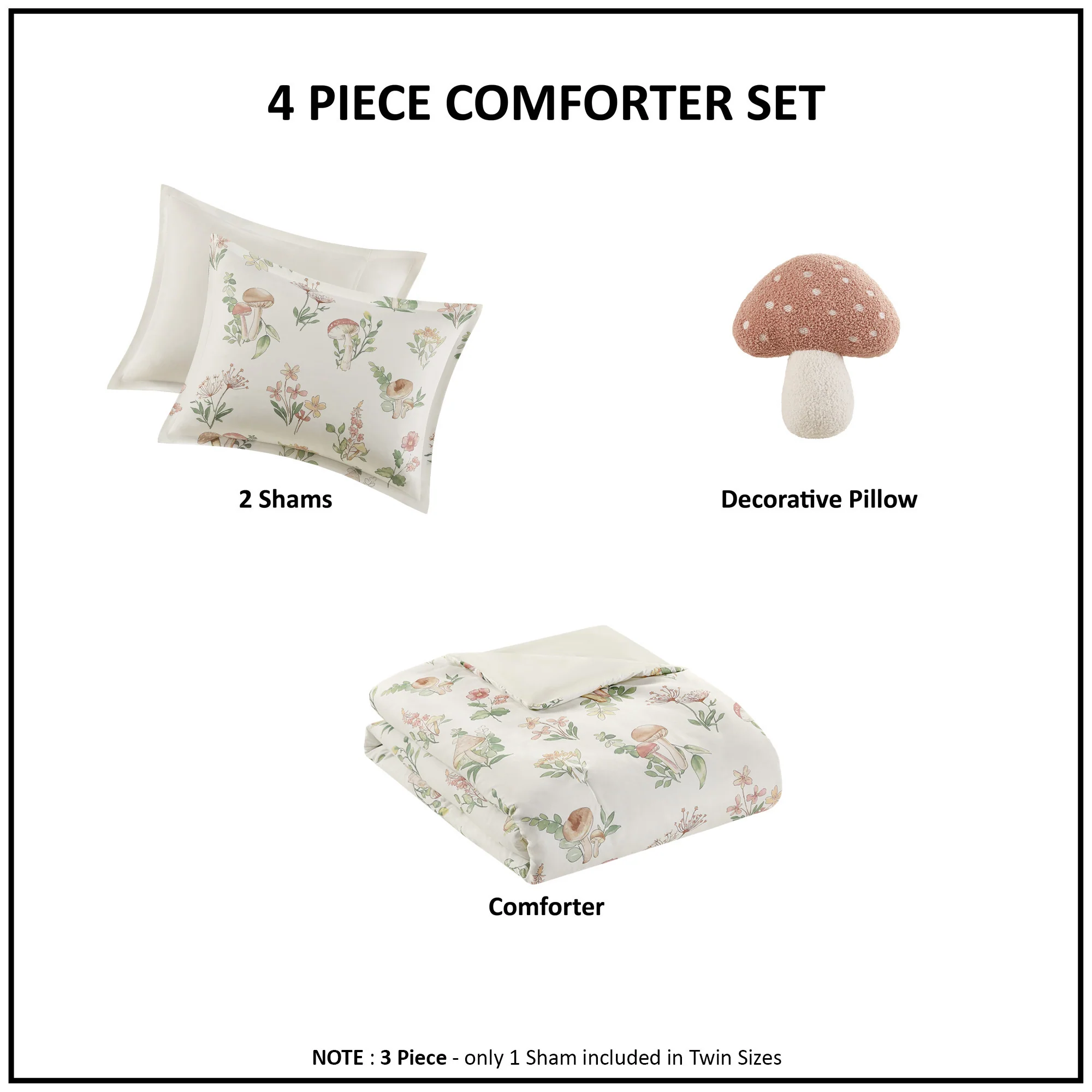 Mushroom Garden Twin/Twin XL Comforter Set - Image 14