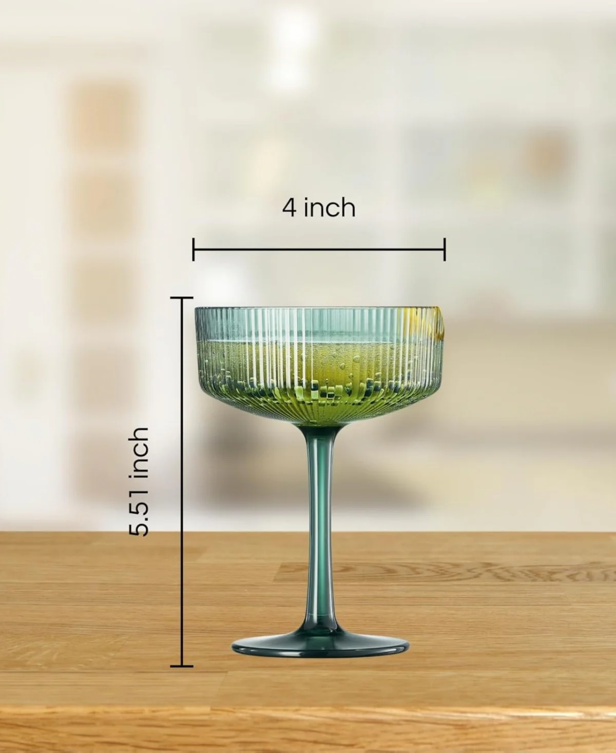 Muted Coupe Ribbed Acrylic Shatterproof Glasses Set of 4 - Image 3