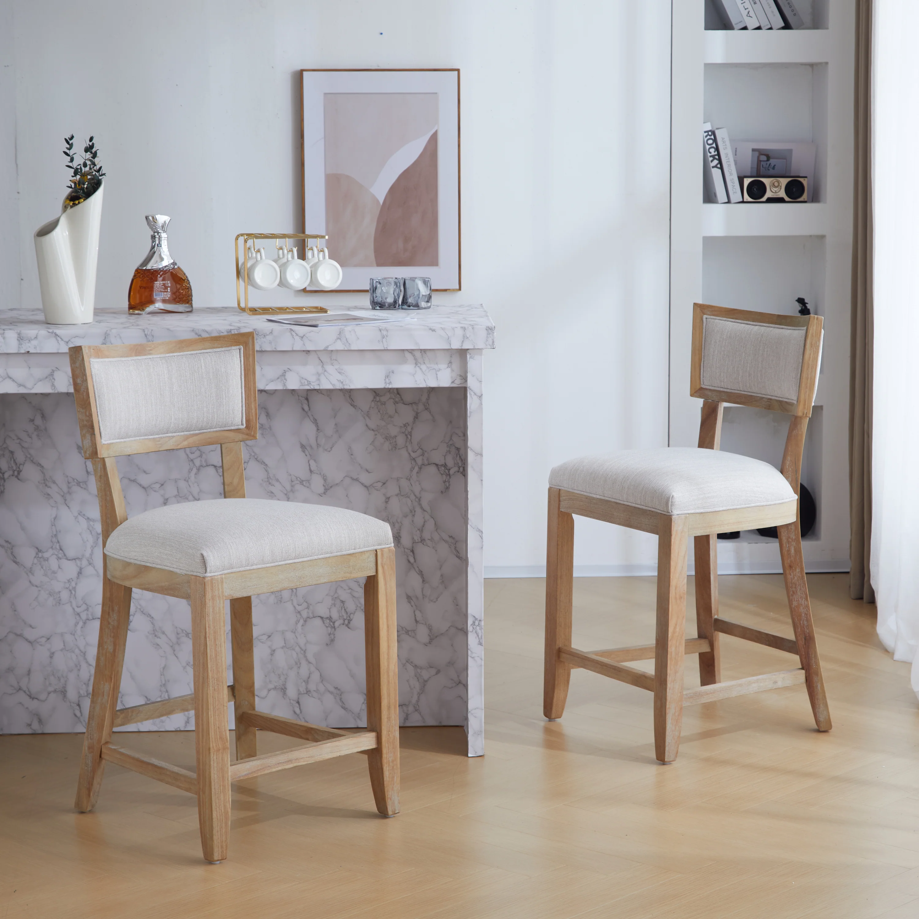 Natural Counter Stools, Set of 2 - Image 3