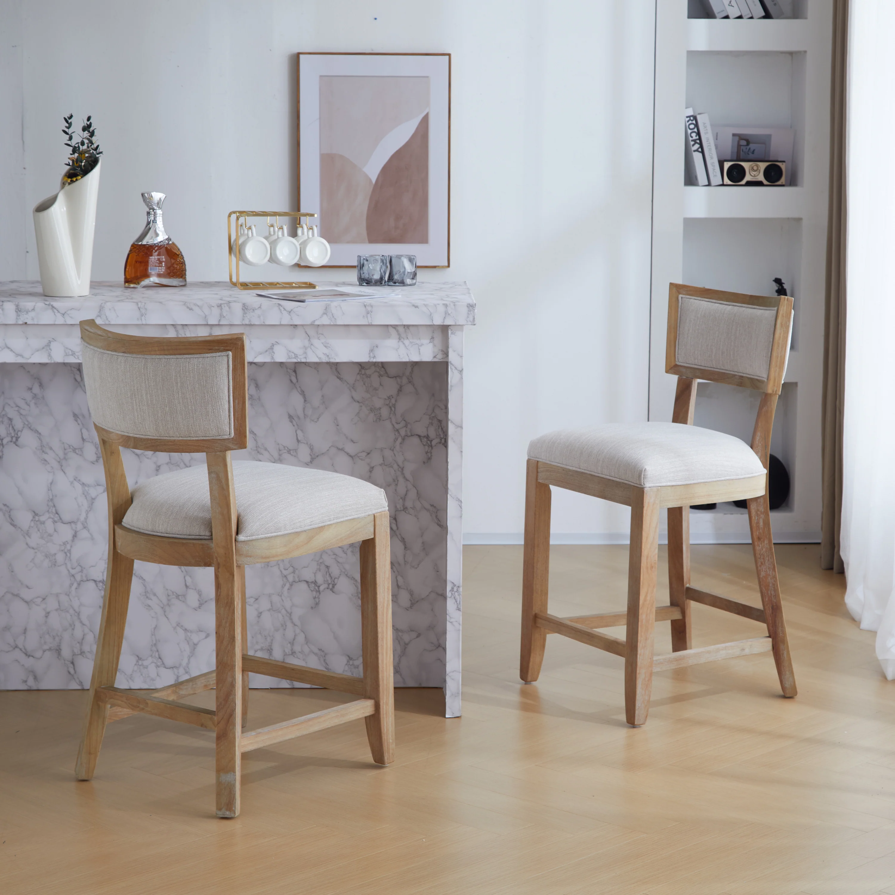Natural Counter Stools, Set of 2 - Image 4
