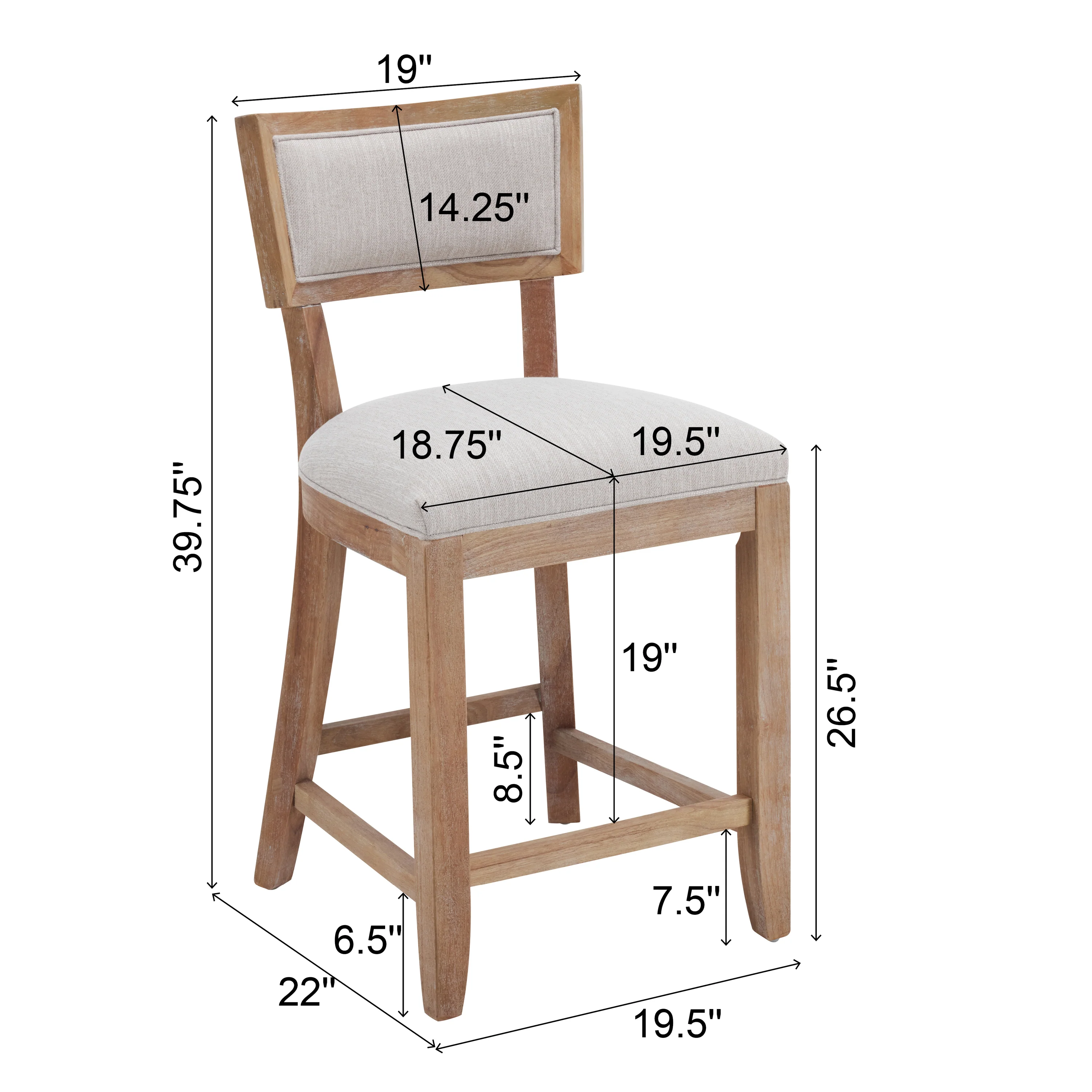 Natural Counter Stools, Set of 2 - Image 6
