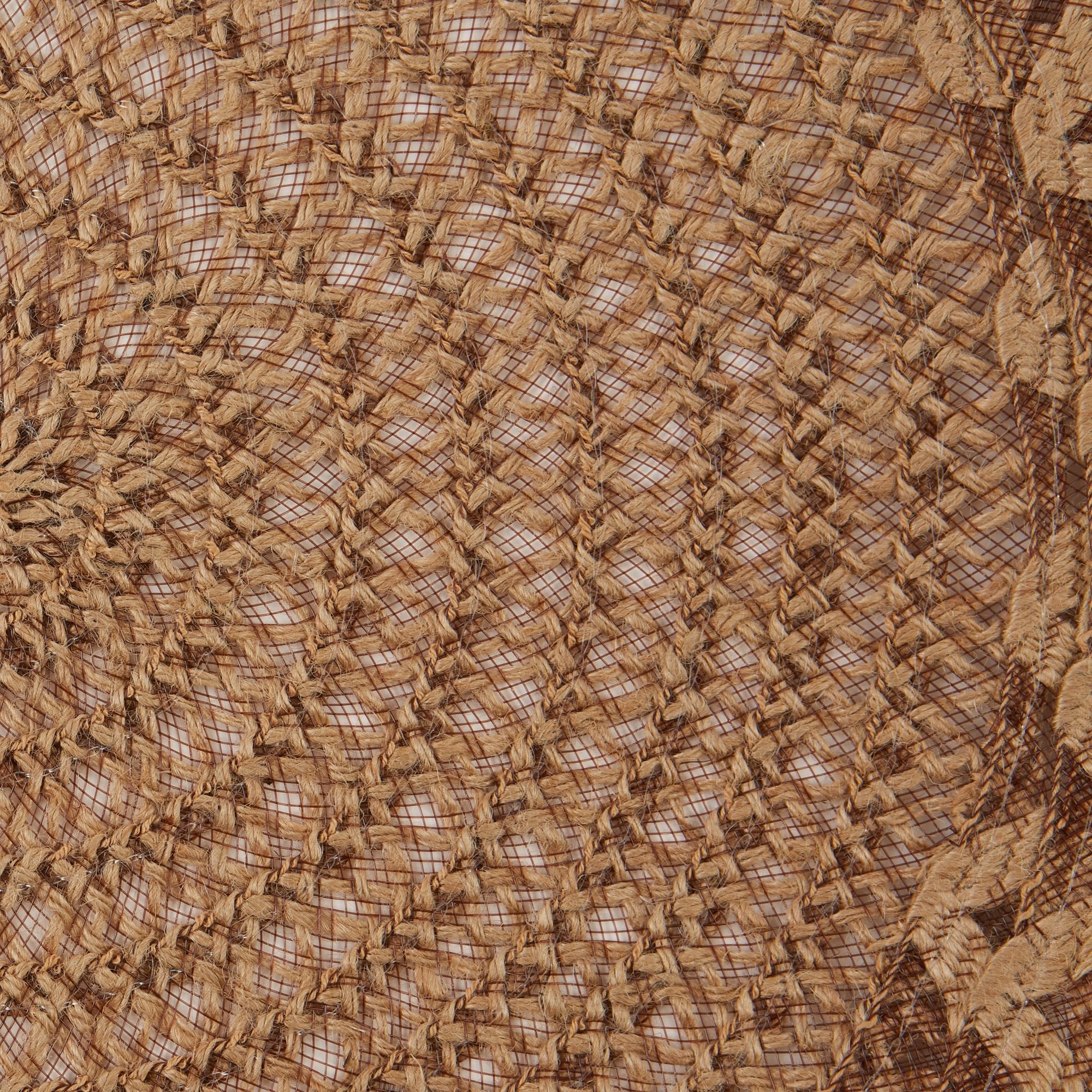 Natural Lattice Woven Polyester Round Placemats, Set Of 6 - Image 7