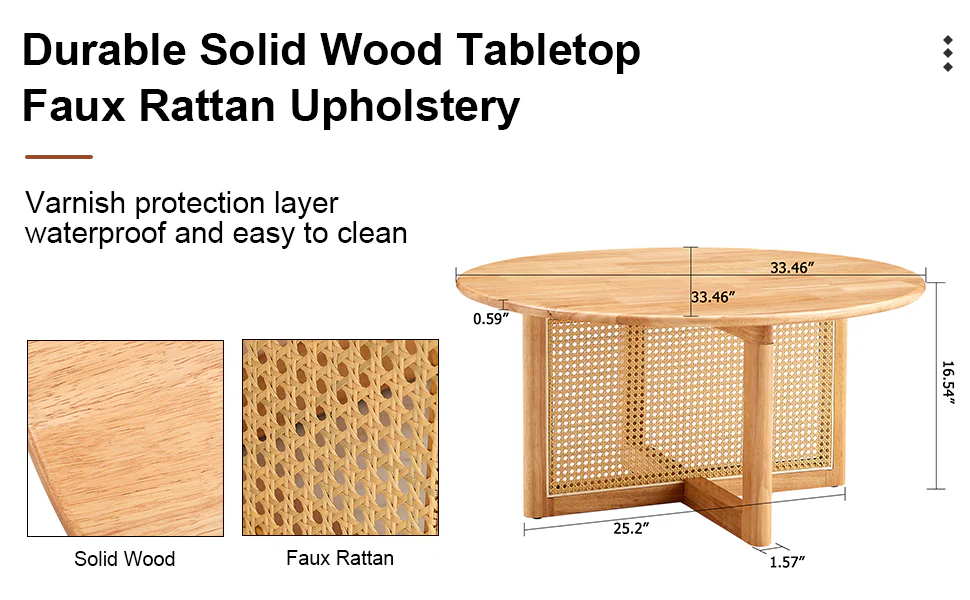 Naturally Elegant Wooden Coffee Table - Image 11