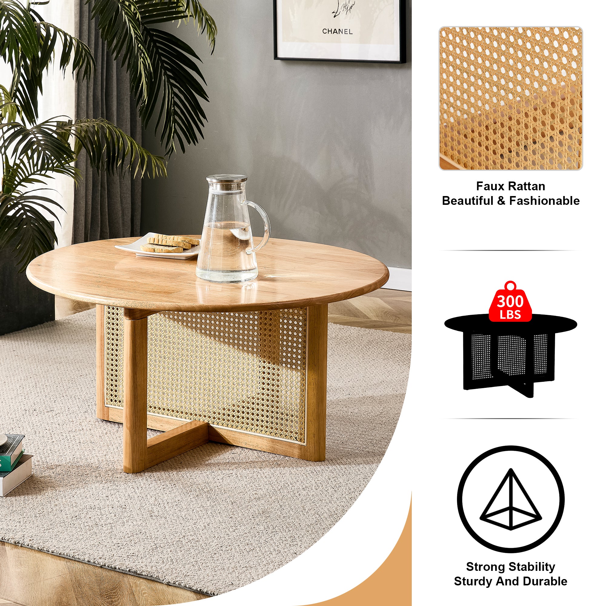 Naturally Elegant Wooden Coffee Table - Image 6