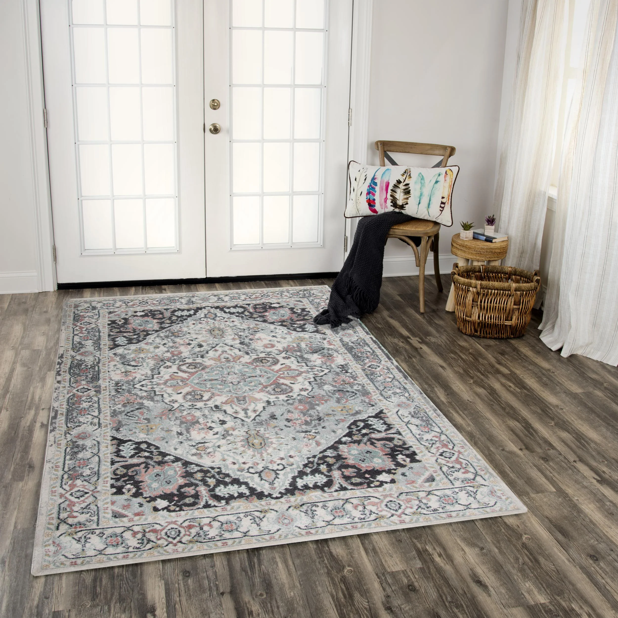 Odyssey Power Loomed Medallion Area Rug - Image 3