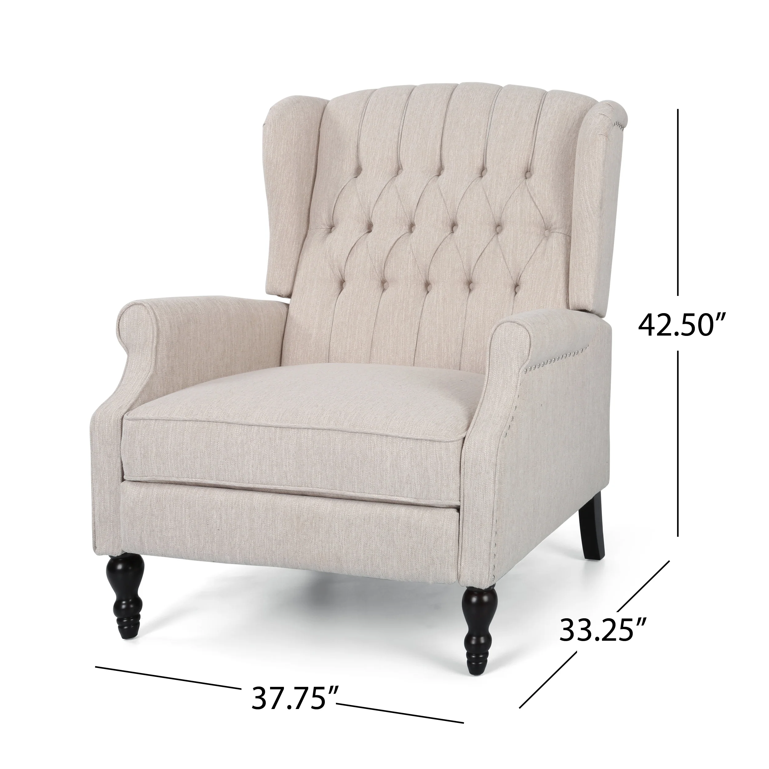Oversized Wingback Tufted Recliner Accent Chair - Image 29