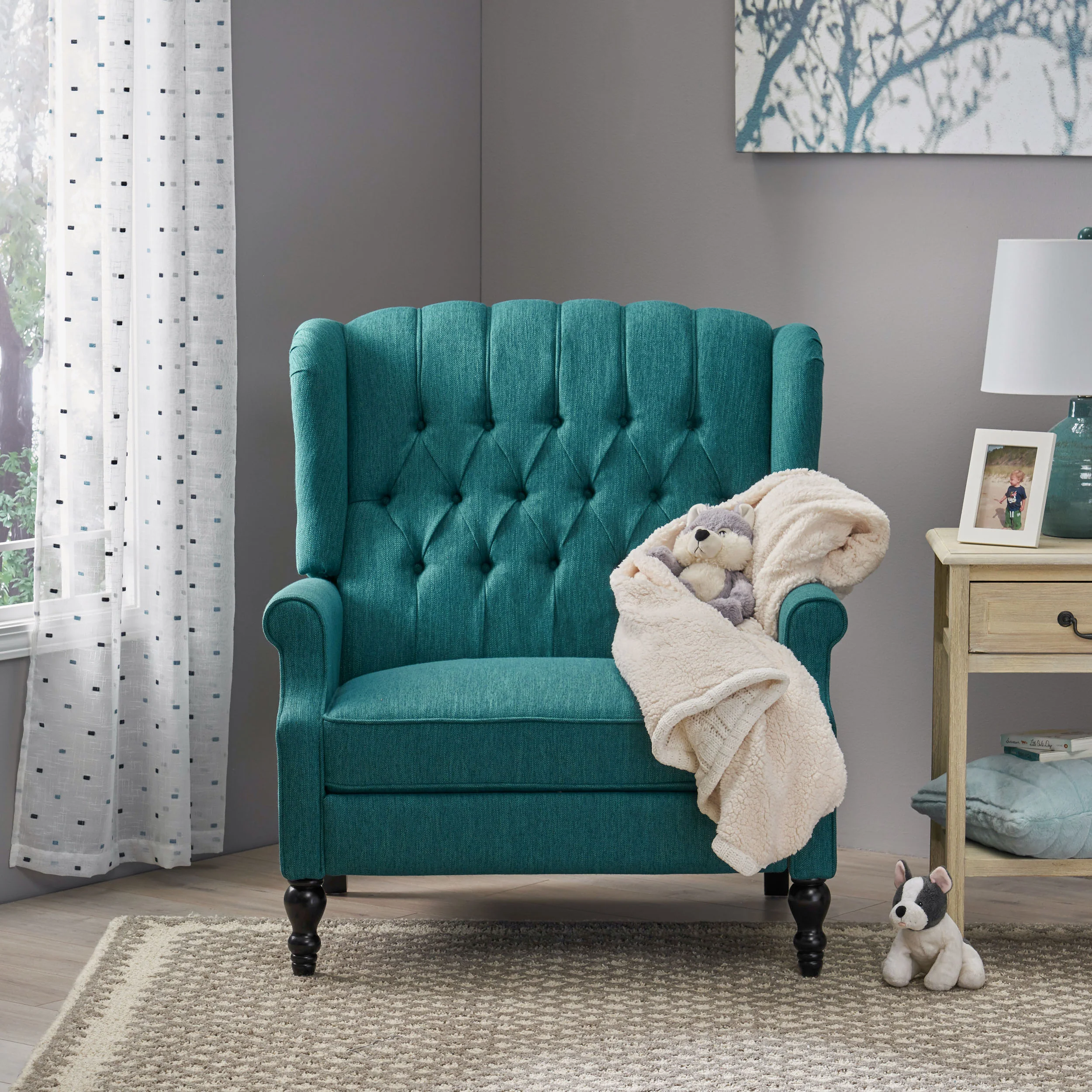 Oversized Wingback Tufted Recliner Accent Chair - Image 65