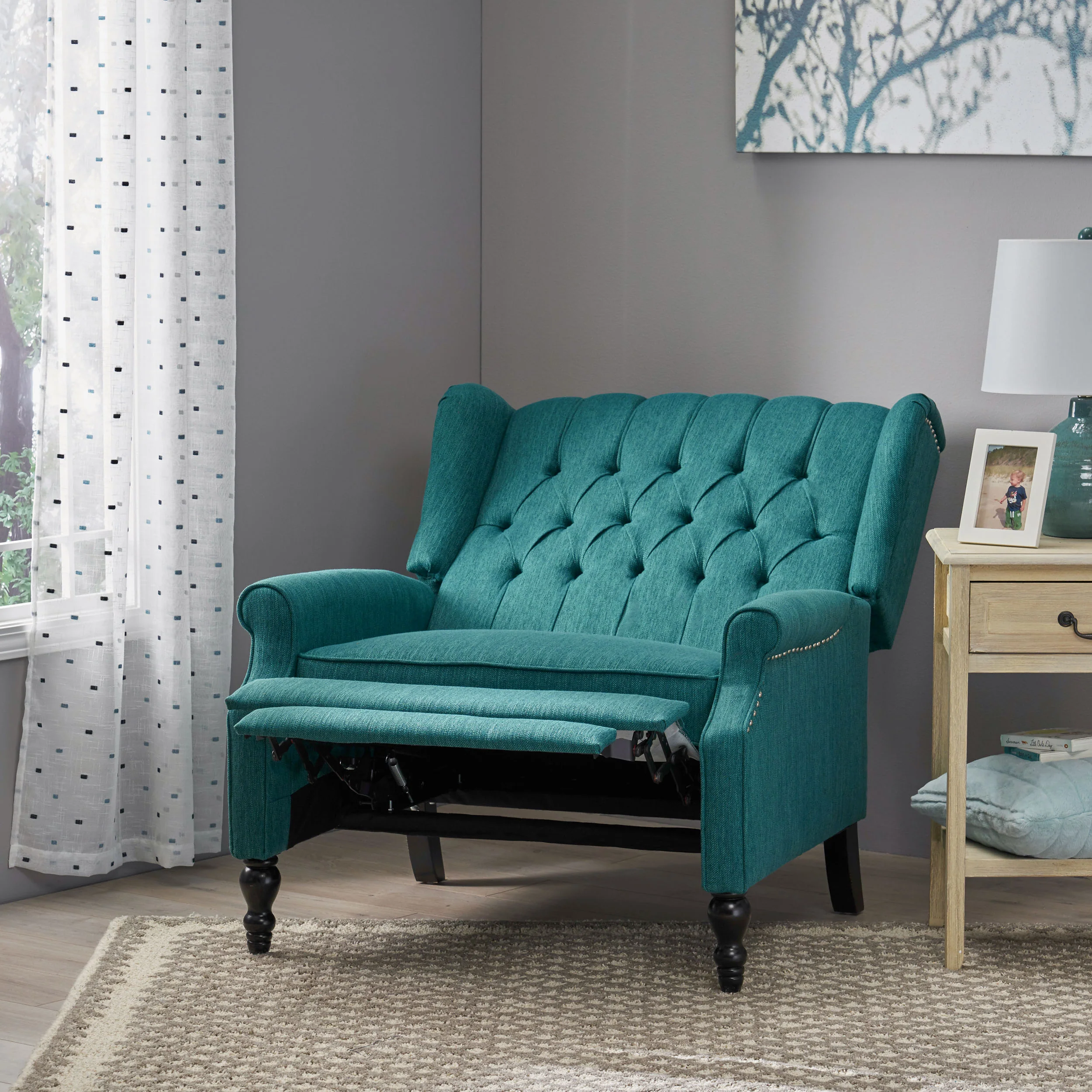 Oversized Wingback Tufted Recliner Accent Chair - Image 67