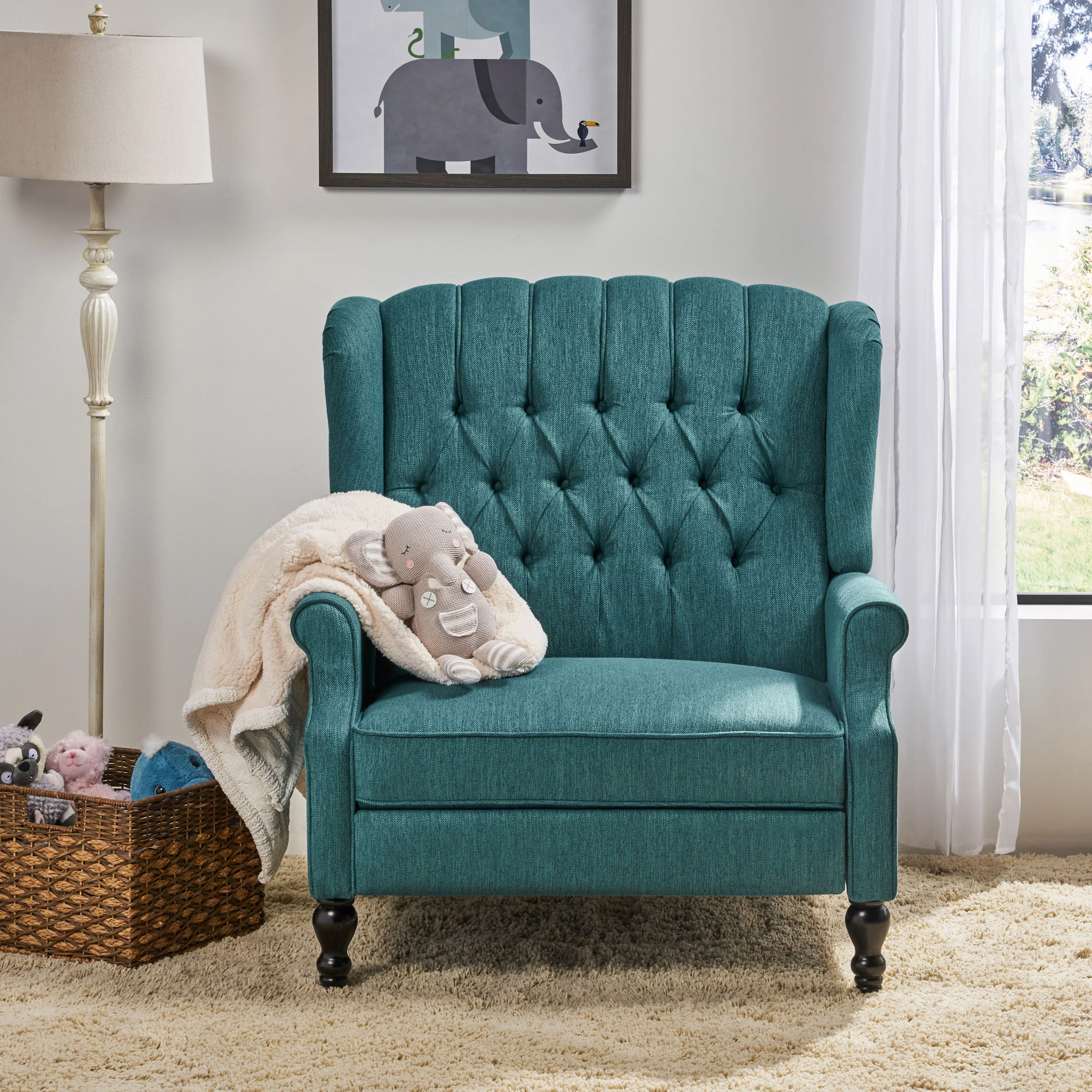 Oversized Wingback Tufted Recliner Accent Chair - Image 68