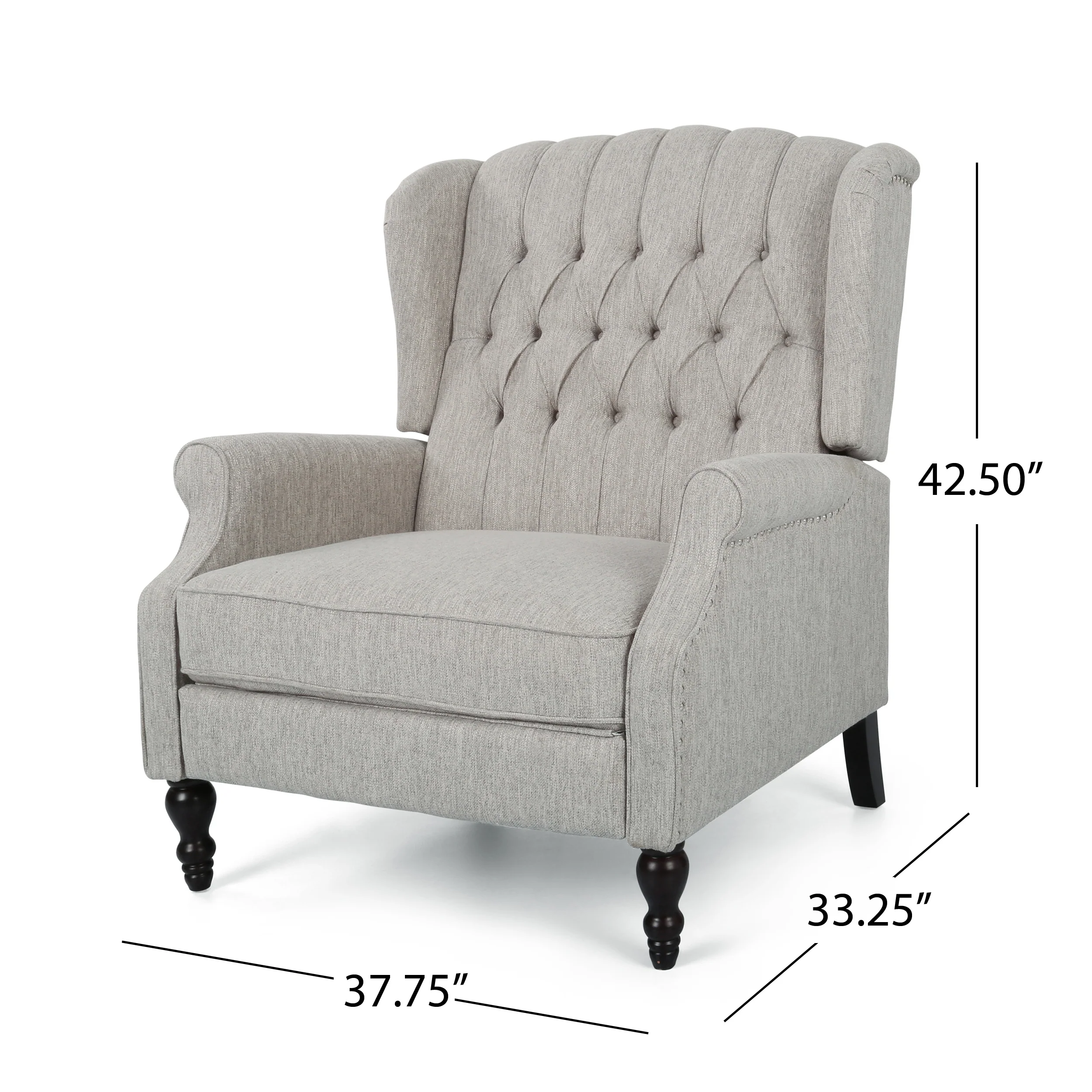 Oversized Wingback Tufted Recliner Accent Chair - Image 7