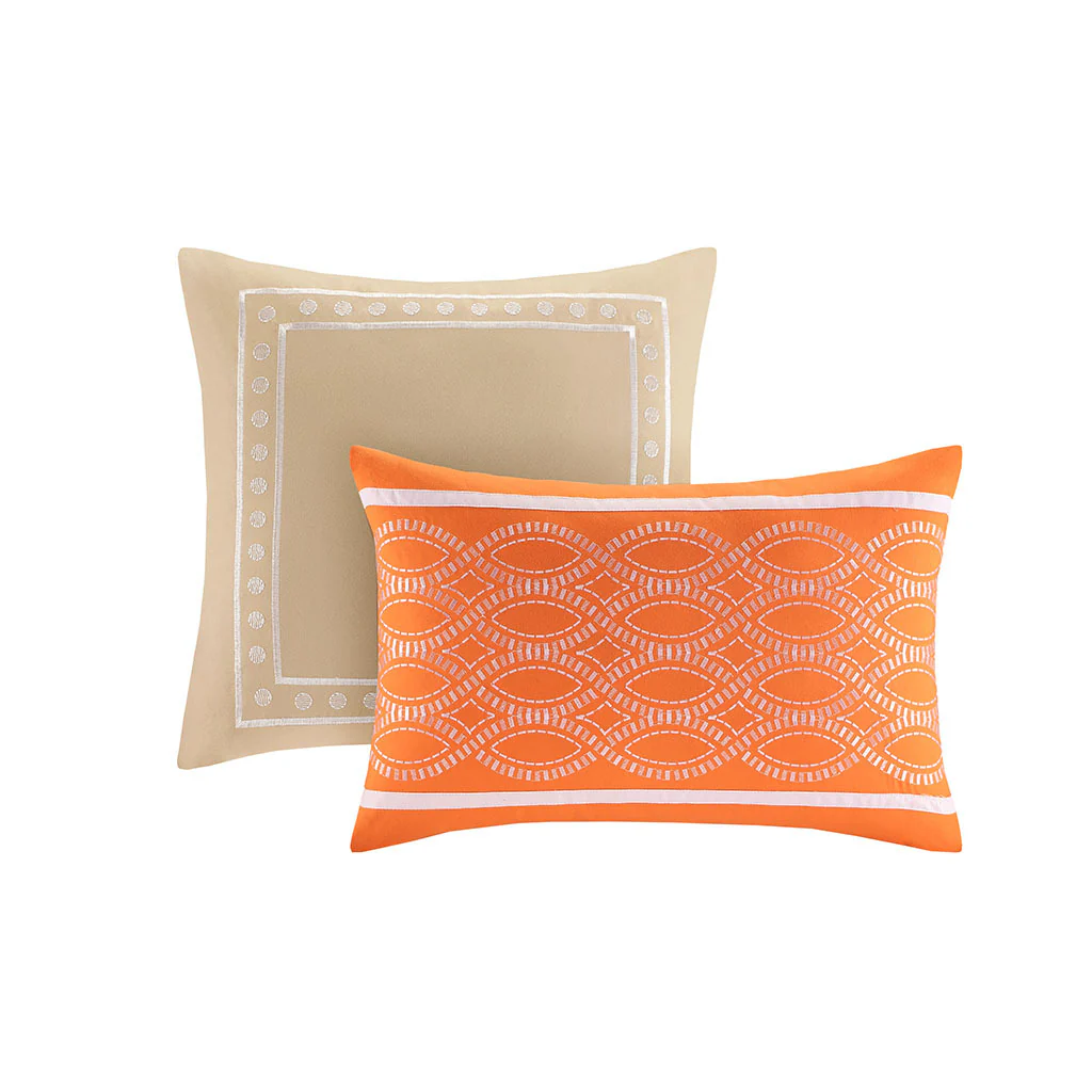 Orange Medallion Twin/Twin XL Comforter Set - Image 16