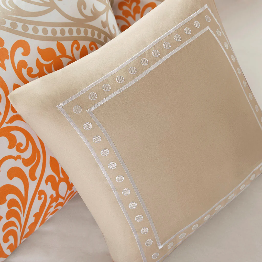 Orange Medallion Twin/Twin XL Comforter Set - Image 3