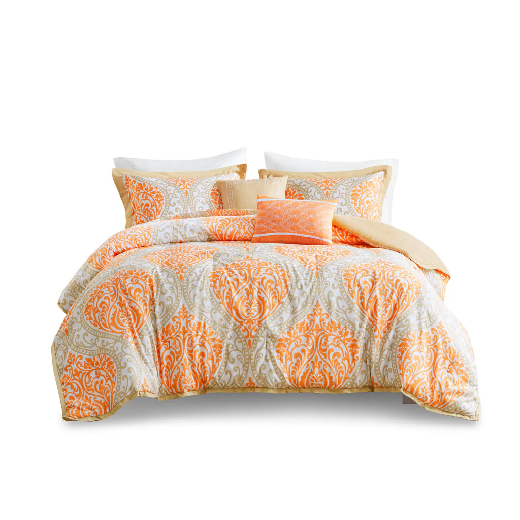 Orange Medallion Twin/Twin XL Comforter Set - Image 5
