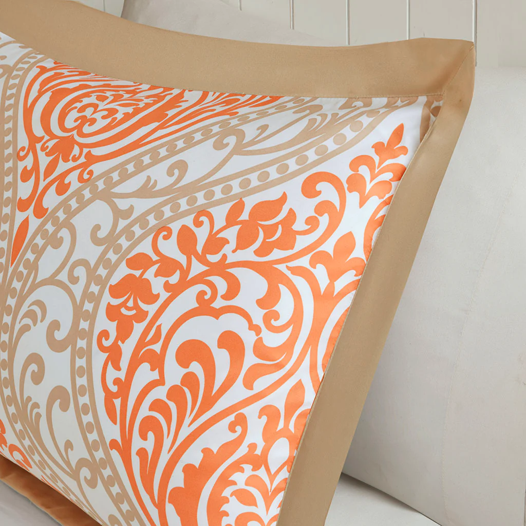 Orange Medallion Twin/Twin XL Comforter Set - Image 6