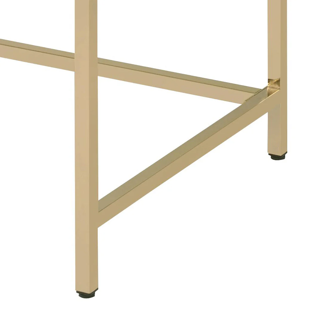 Ottey High Gloss & Gold Finish Writing Desk - Image 16