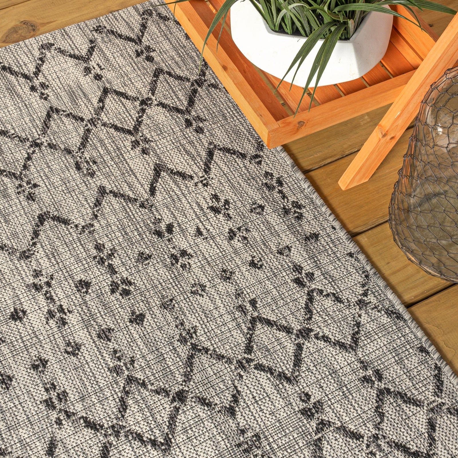 Ourika Moroccan Geometric Textured Weave Indoor/Outdoor Area Rug - Image 28
