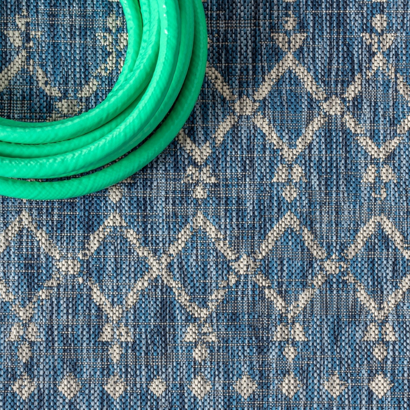 Ourika Moroccan Geometric Textured Weave Indoor/Outdoor Area Rug - Image 3