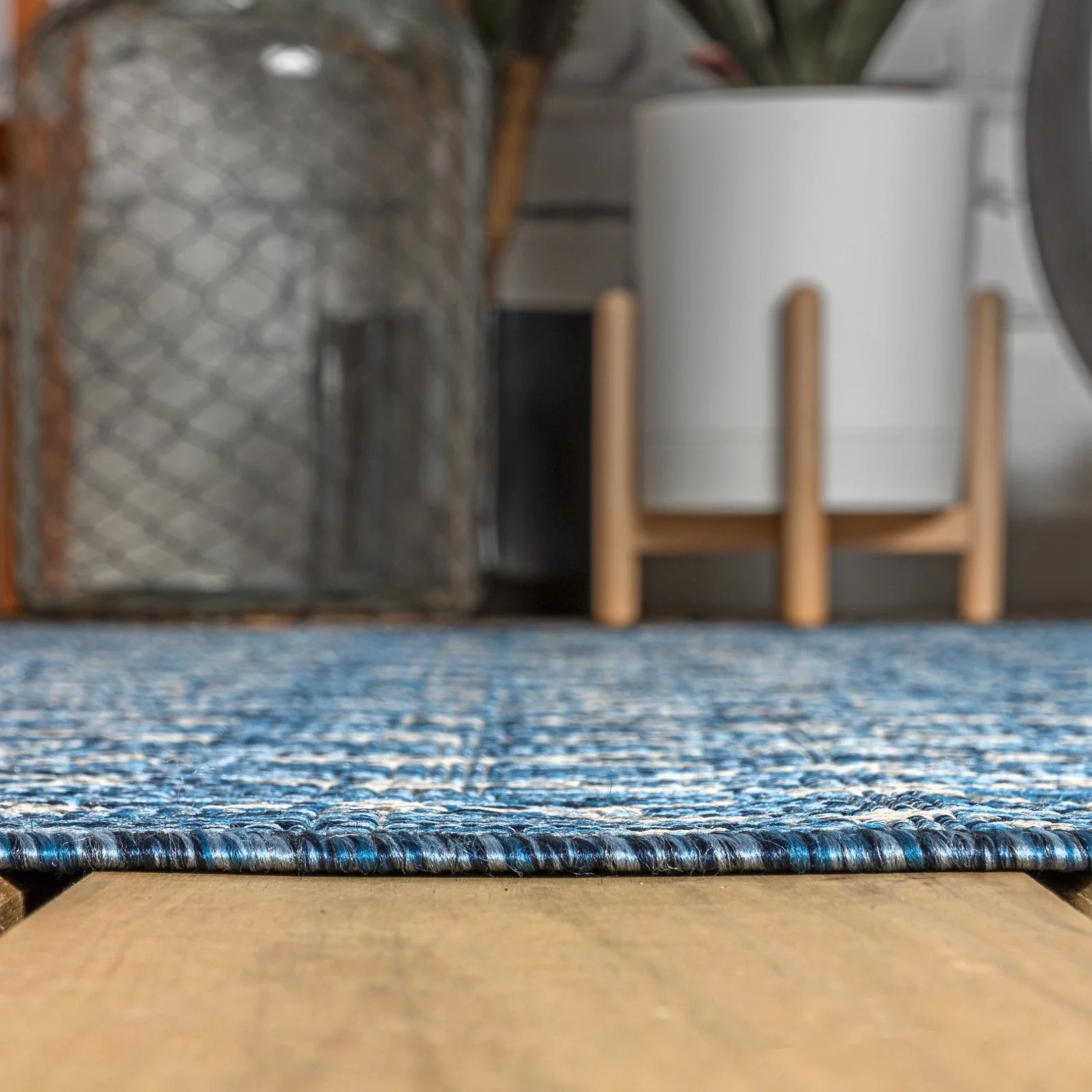 Ourika Moroccan Geometric Textured Weave Indoor/Outdoor Area Rug - Image 6