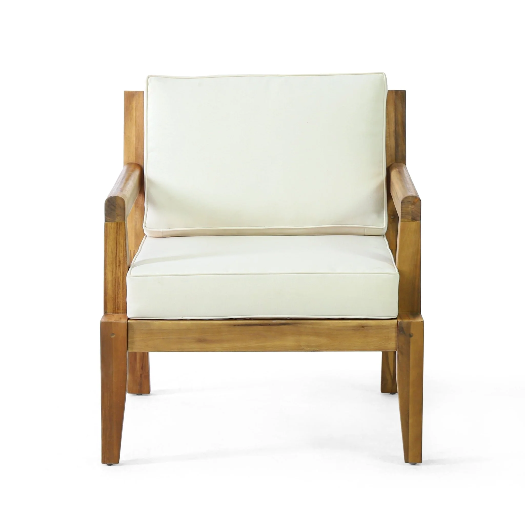 Outdoor Acacia Wood Chair with Cushions - Image 3