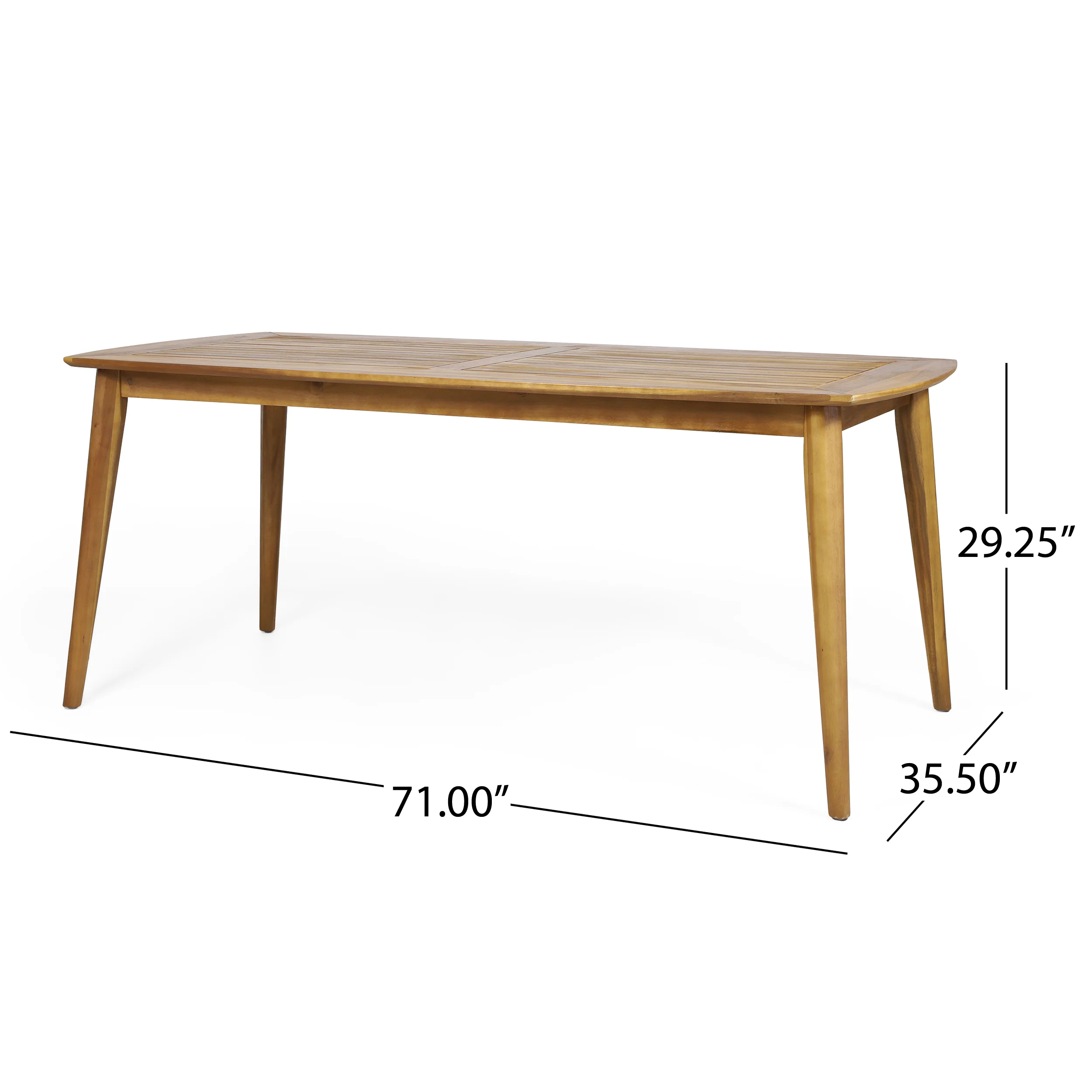 Outdoor Dining Table with Acacia Wood Frame, Teak - Image 7