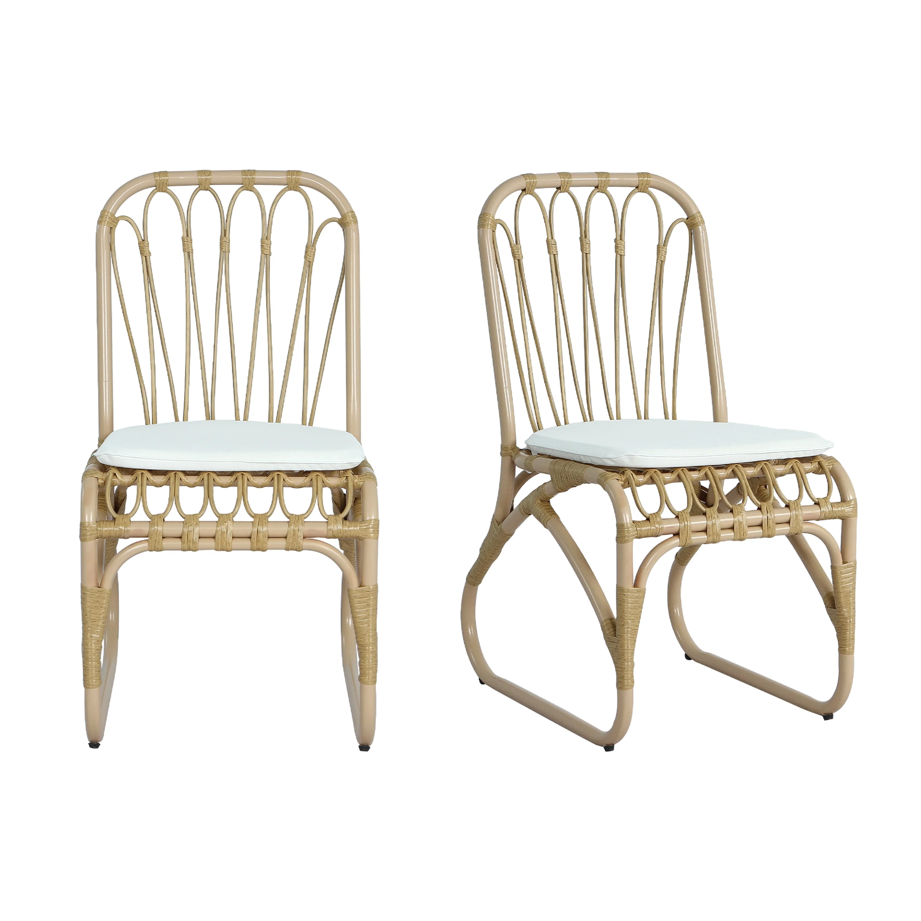 Outdoor Faux Rattan Dining Chairs, Set of 2 - Image 5