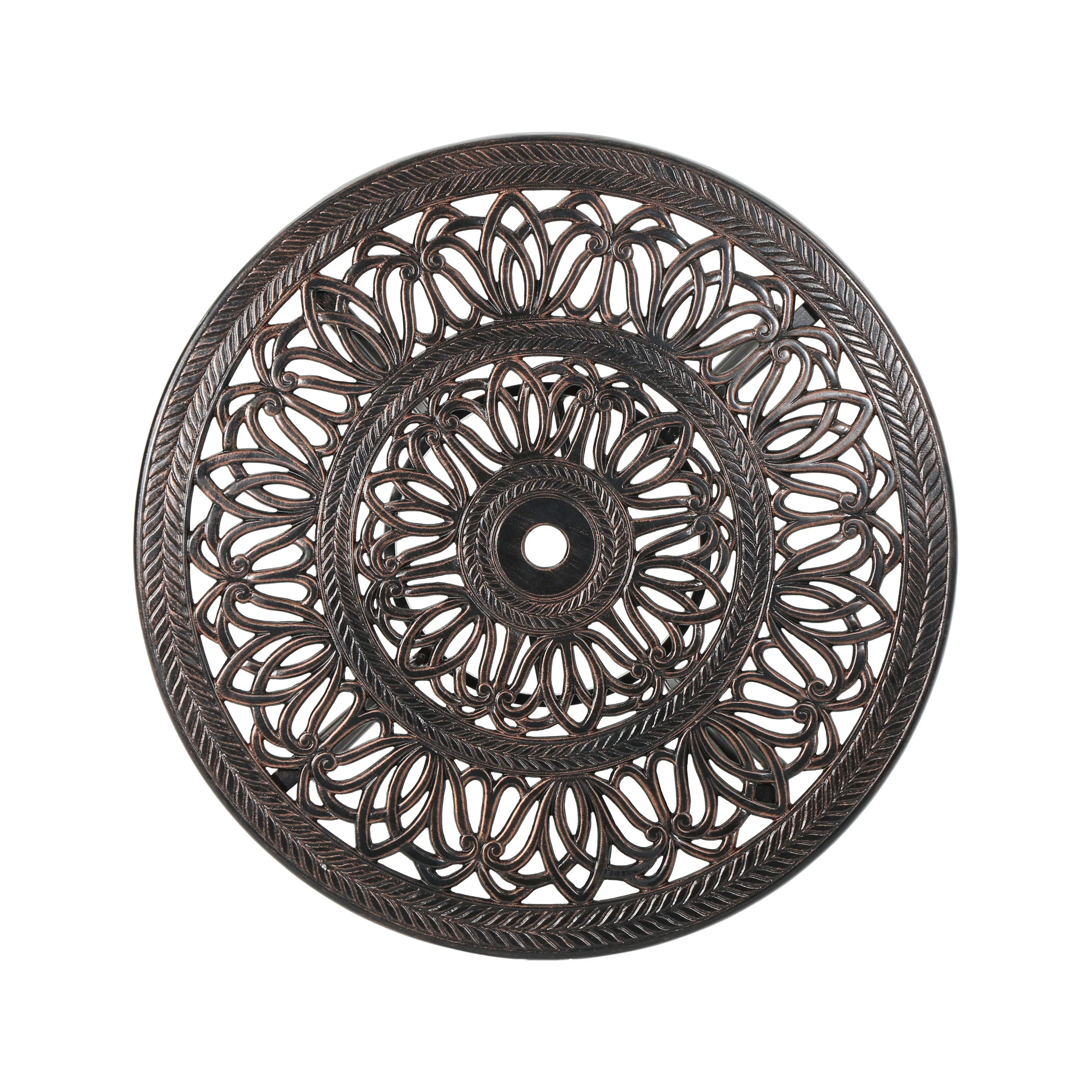 Round Cast Aluminum Outdoor Dining Table - Image 7