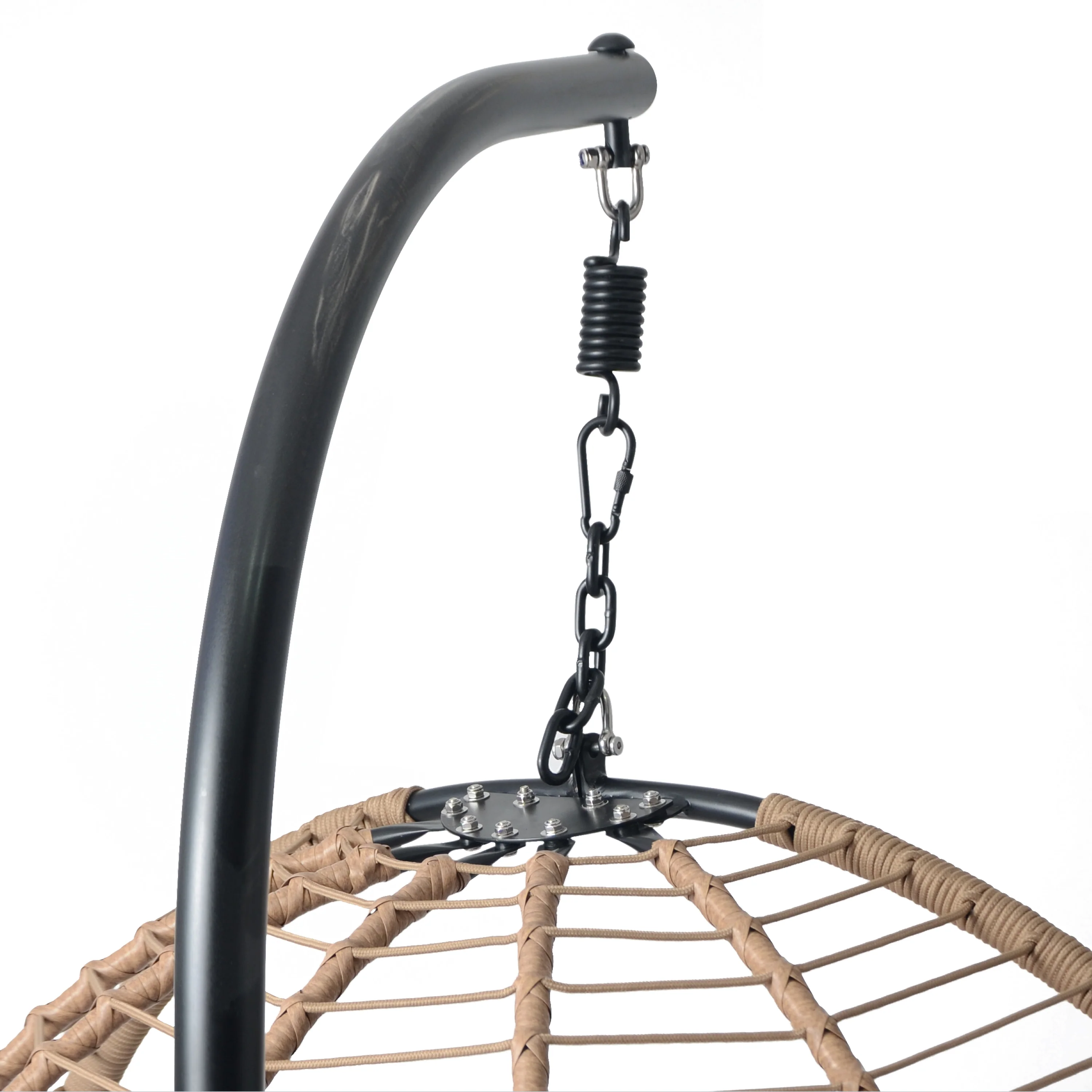 Outdoor Wicker Swingasan™ Hanging Chair with Metal Stand - Image 7
