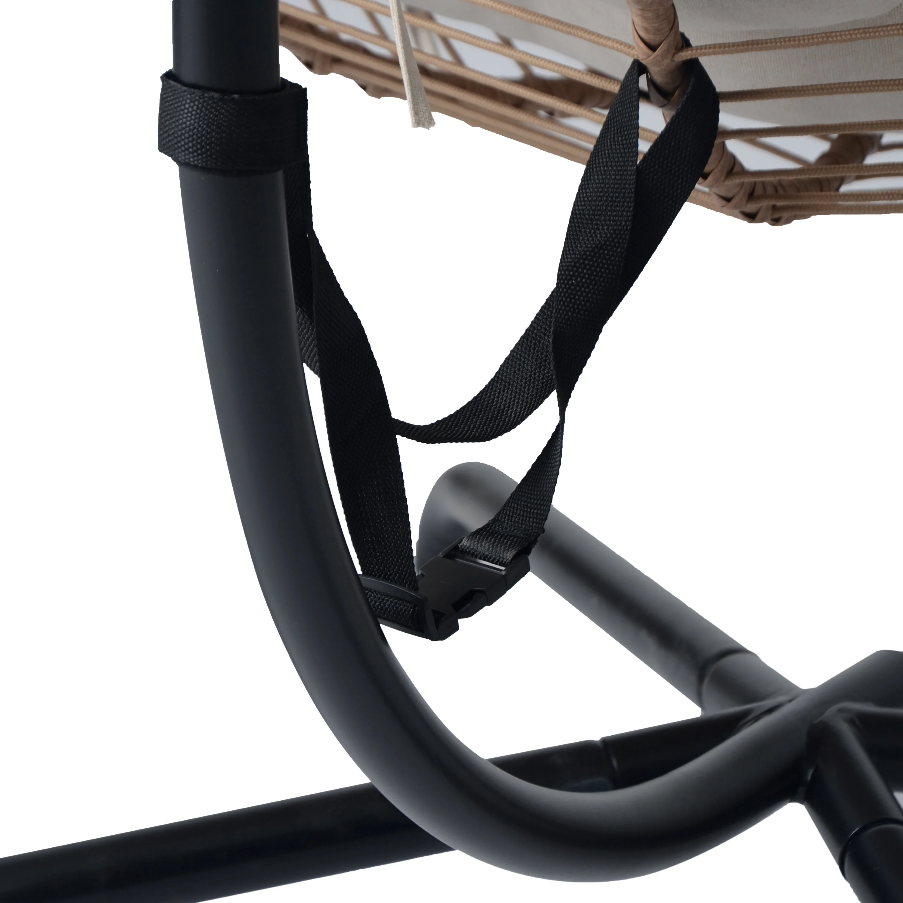 Outdoor Wicker Swingasan™ Hanging Chair with Metal Stand - Image 9