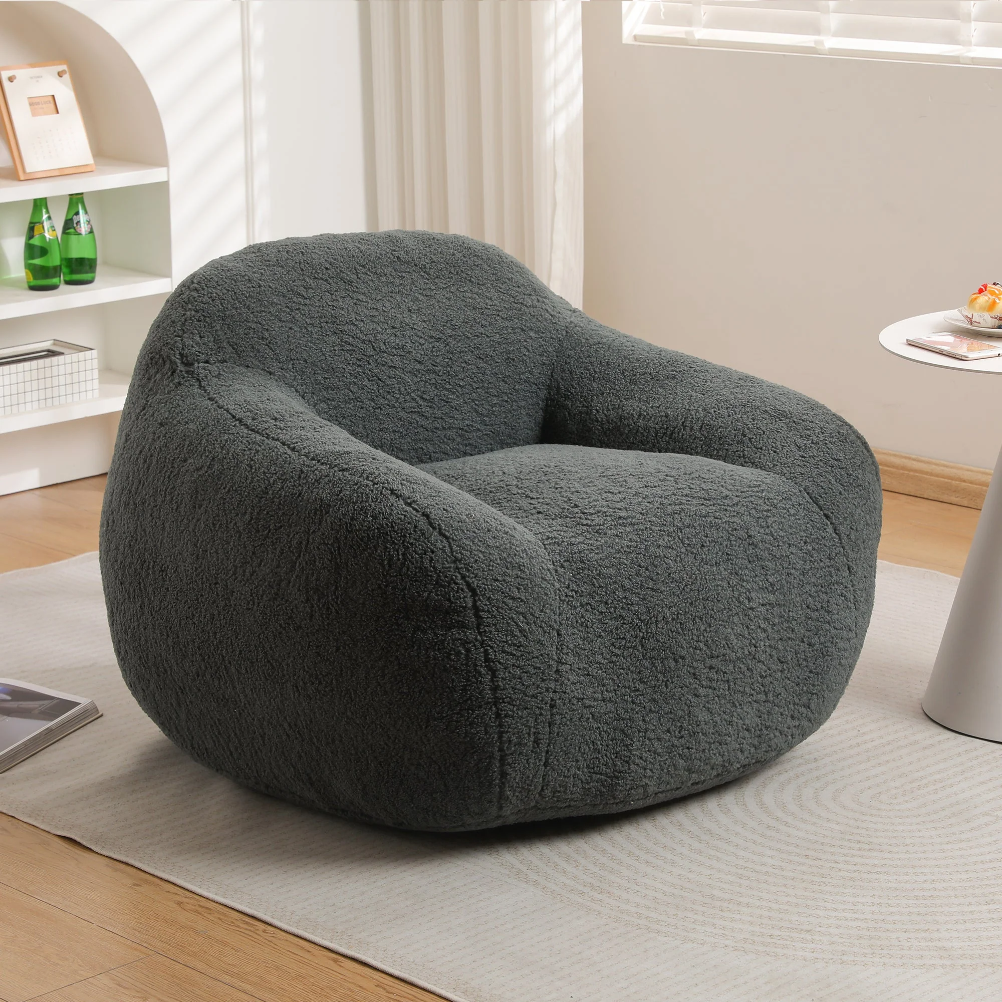 Oversized Teddy Memory Foam Bean Bag Chair - Image 14