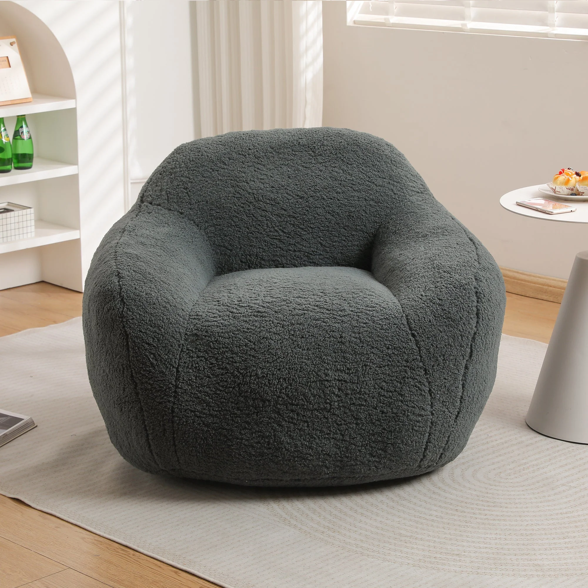 Oversized Teddy Memory Foam Bean Bag Chair - Image 16