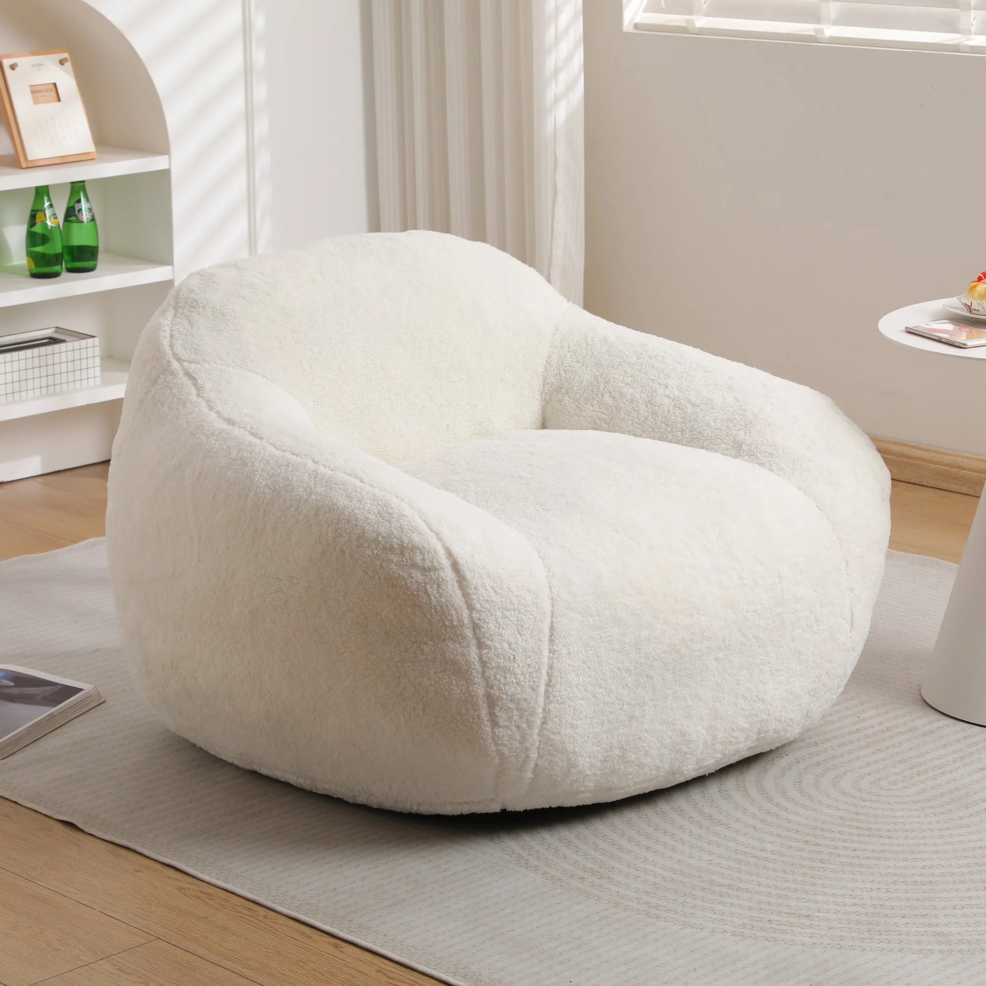 Oversized Teddy Memory Foam Bean Bag Chair - Image 26