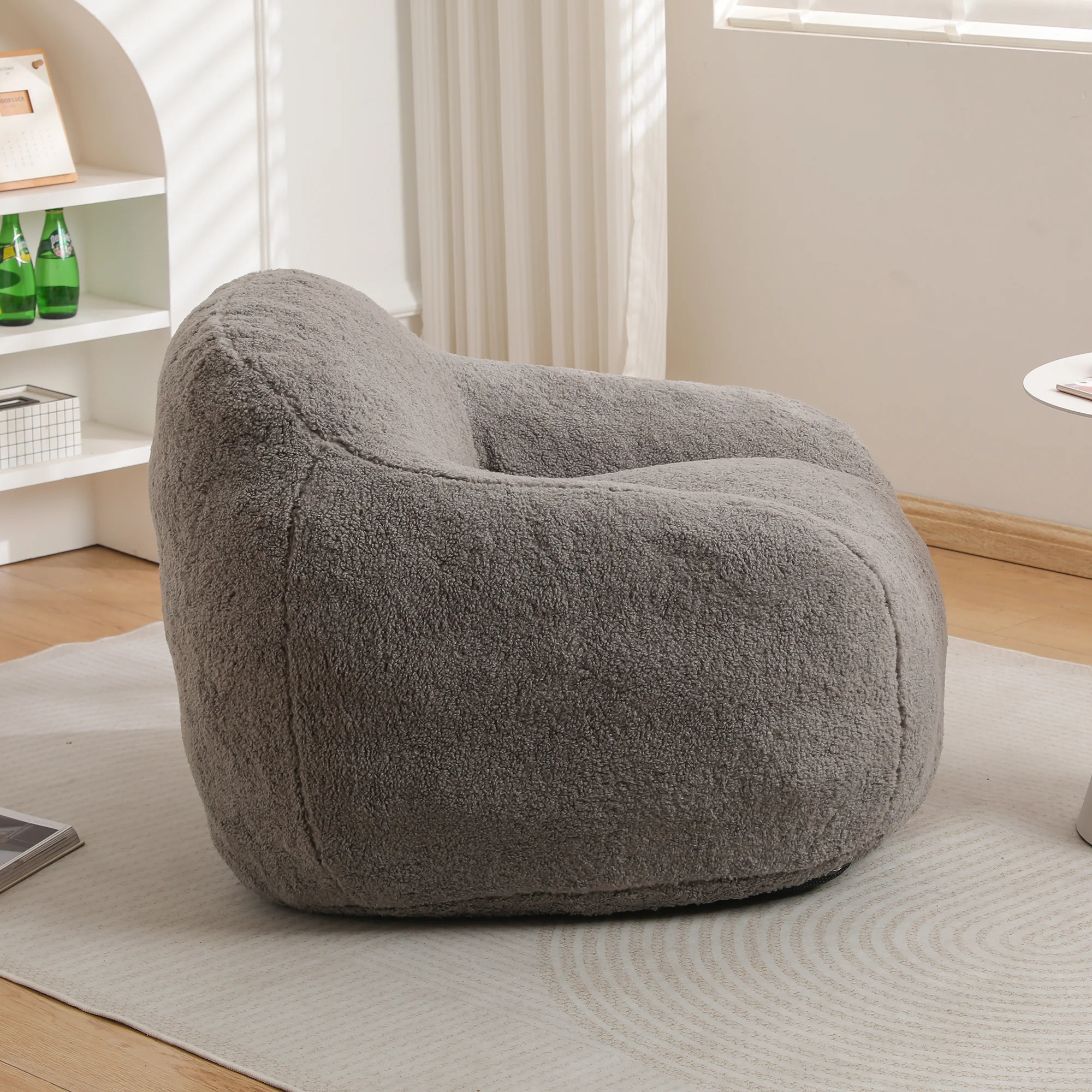 Oversized Teddy Memory Foam Bean Bag Chair - Image 5