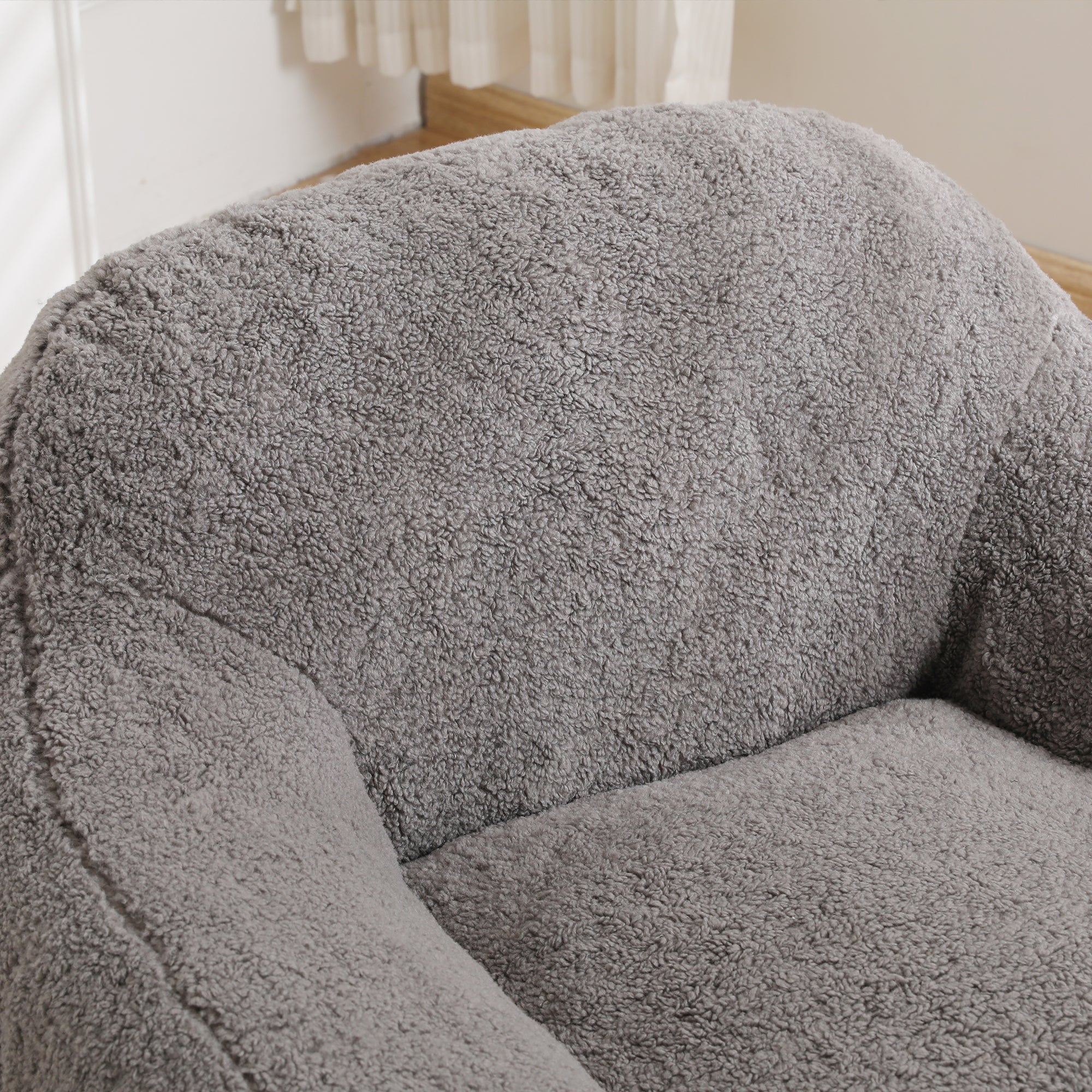 Oversized Teddy Memory Foam Bean Bag Chair - Image 7