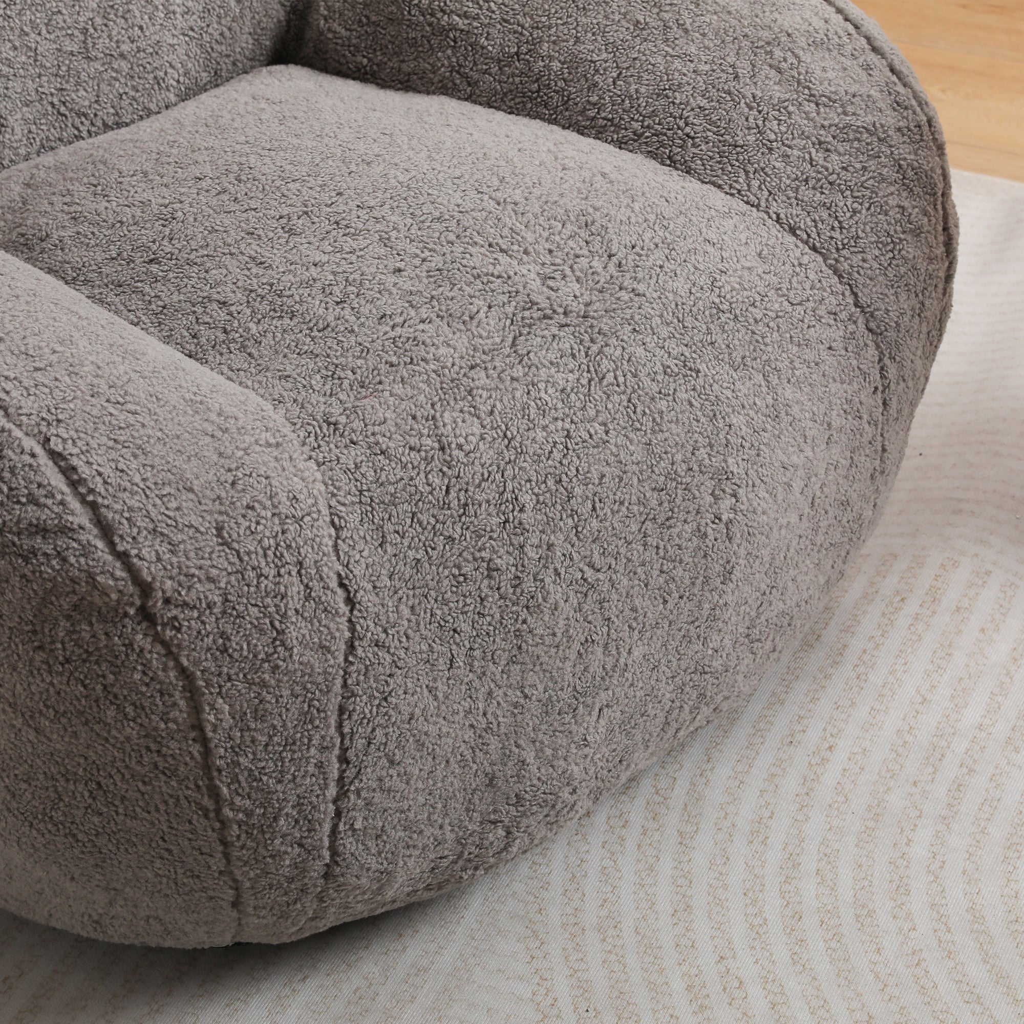 Oversized Teddy Memory Foam Bean Bag Chair - Image 8
