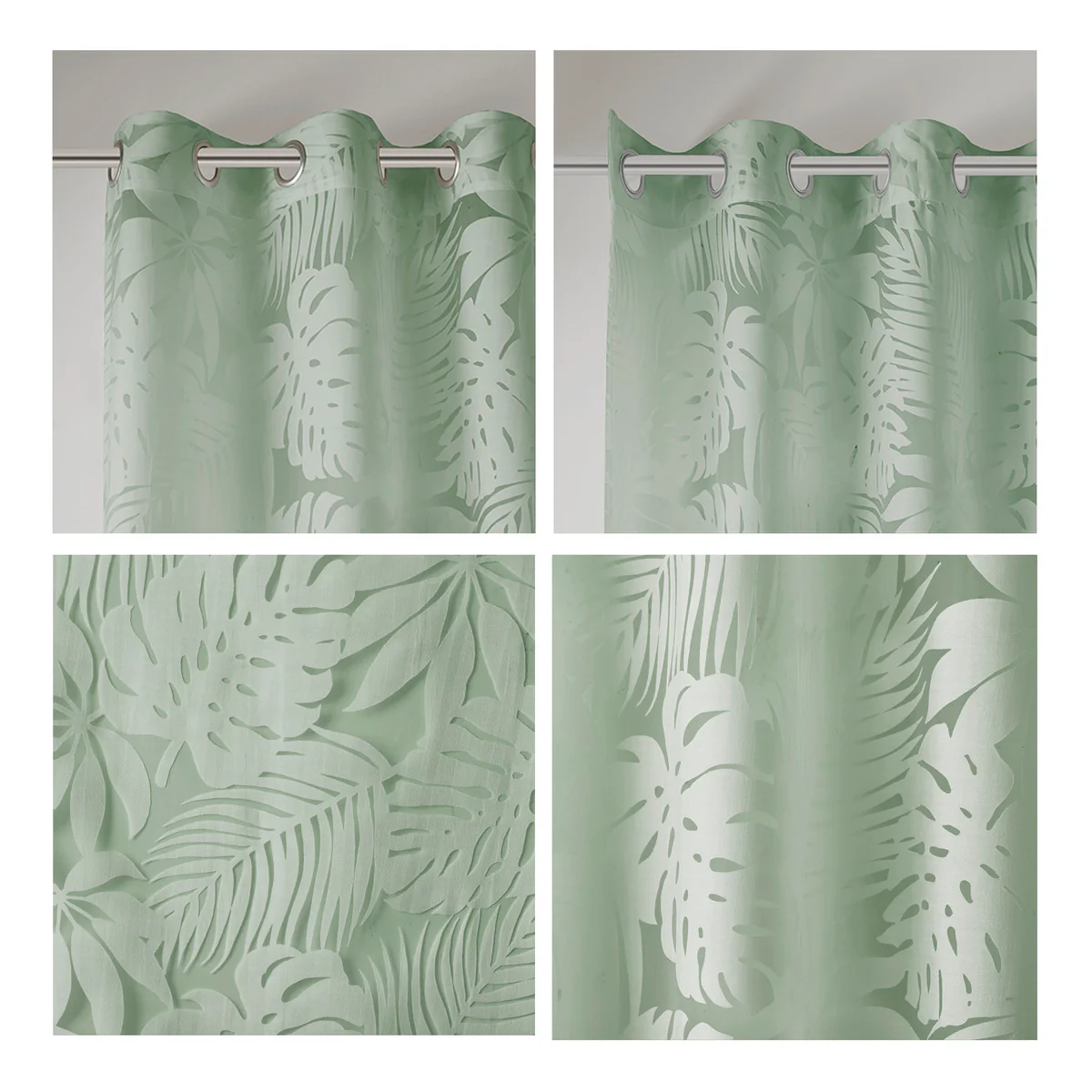 Palm Leaf Burnout Window Sheer - Image 5