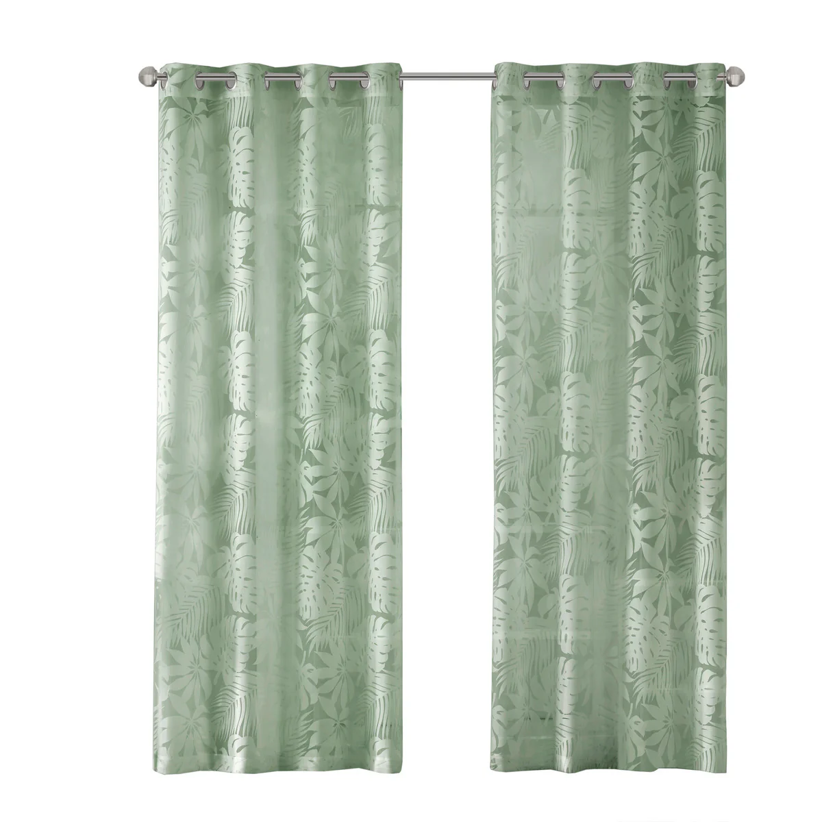 Palm Leaf Burnout Window Sheer - Image 6