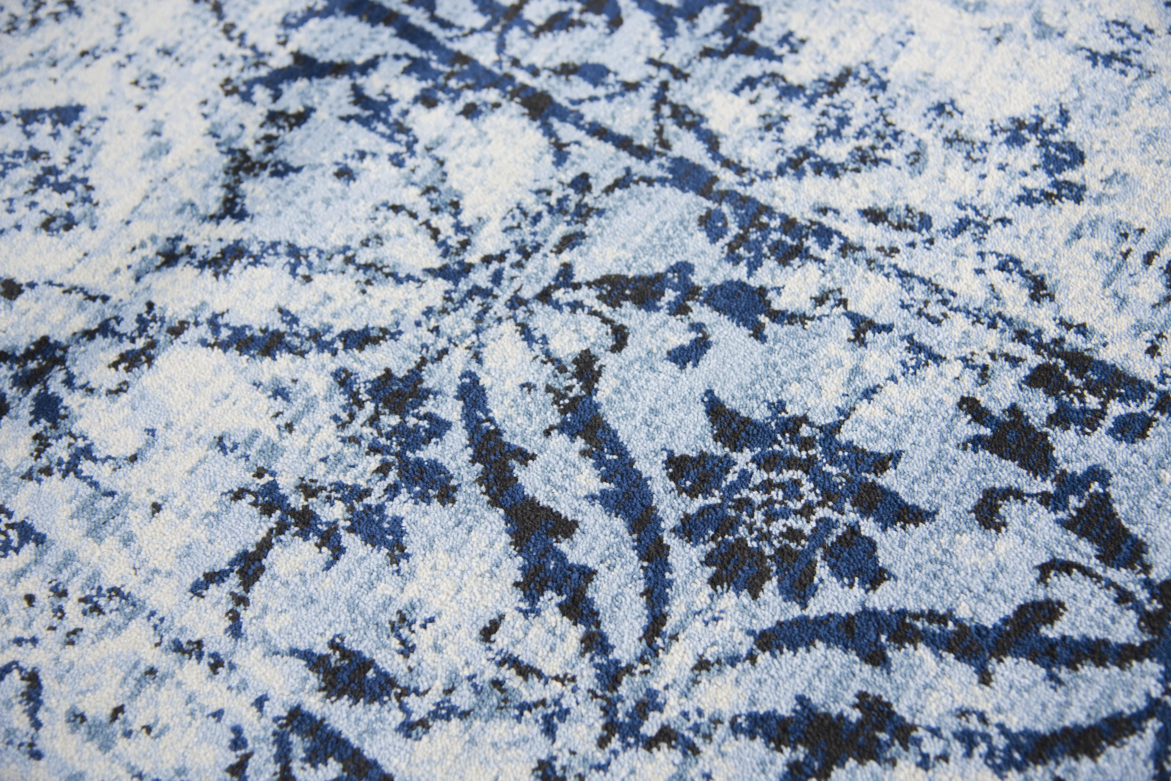 Panache Power Loomed Distress Patchwork Area Rug - Image 4